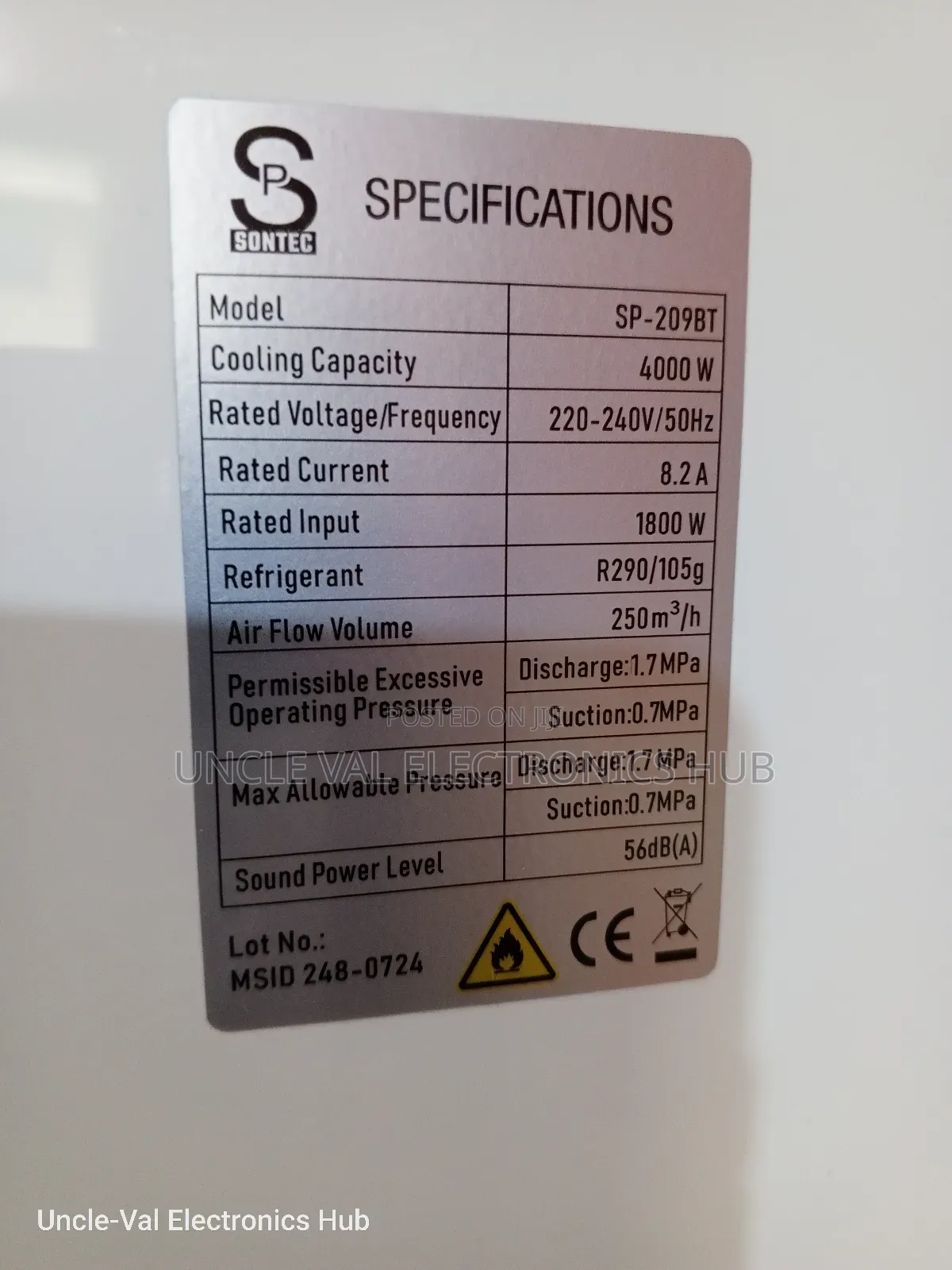 Sontec Mobile 1hp Mobile AC