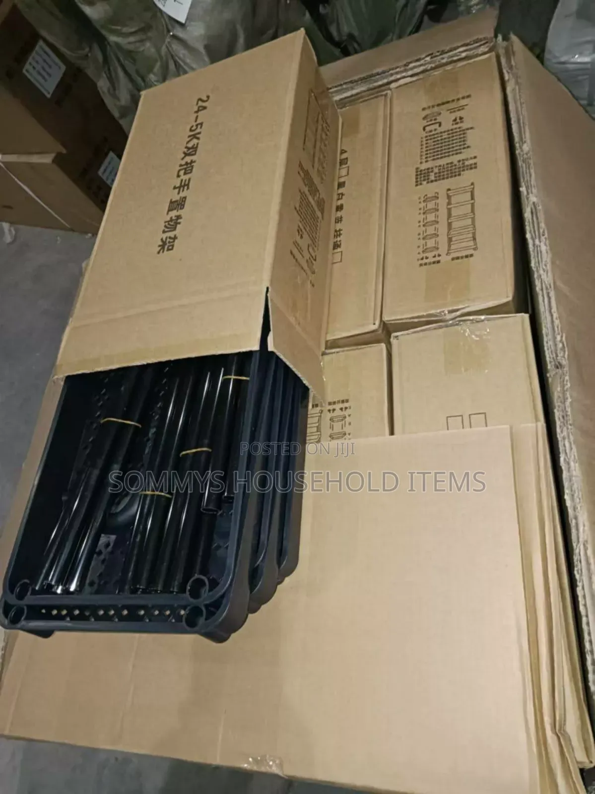 5tier Plastic Rolling Trolley Cart Storage With Wheels