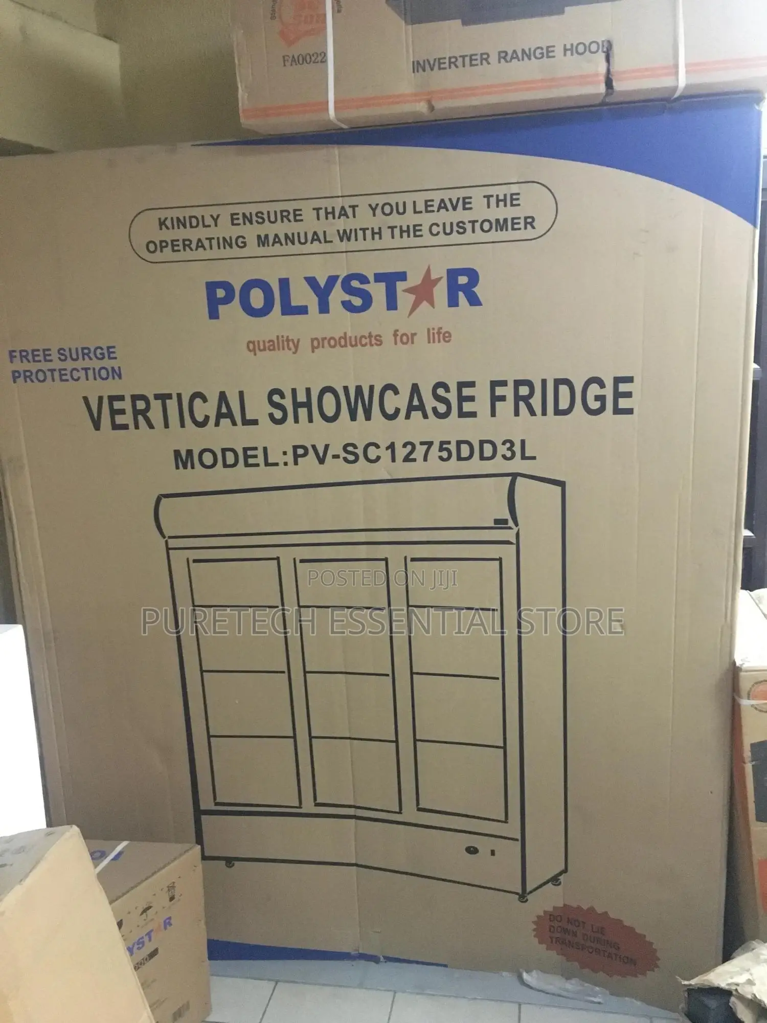 Original Polyester 3 Door Showcase Beverage Chiller