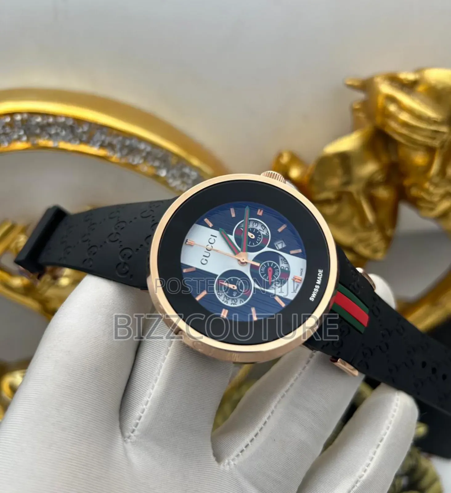 Original Gucci Black Striped Watch Available in Store