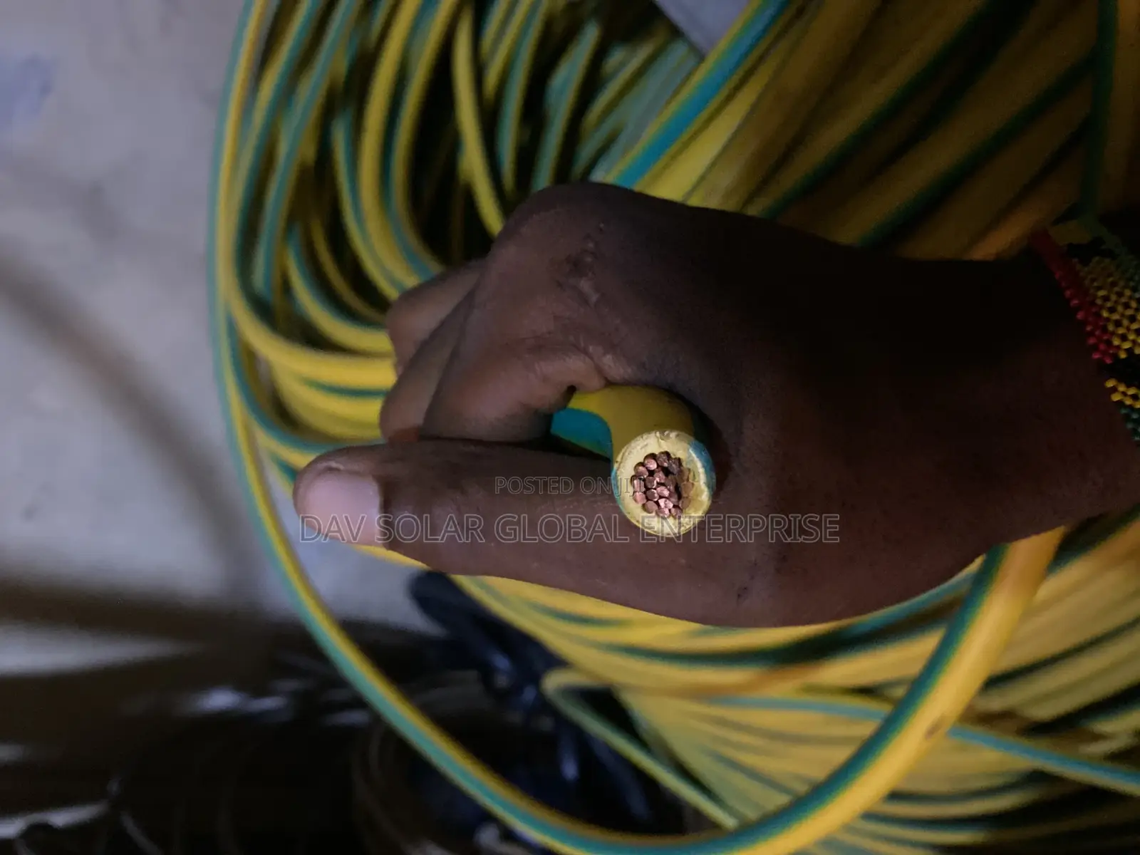 70mm Green and Yellow Cable