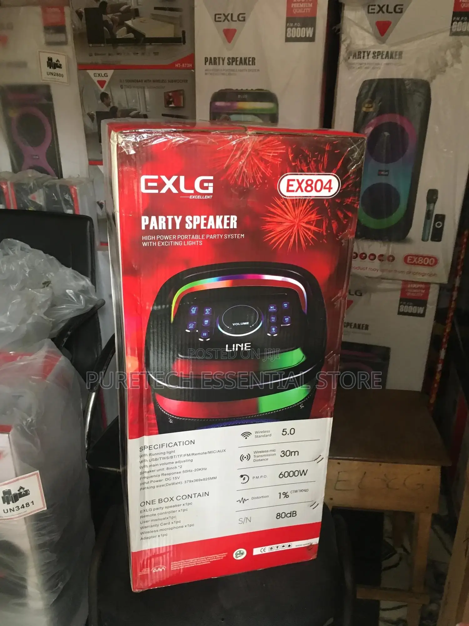 New 6000w Exlg Party Speaker With Wire Wireless Mic