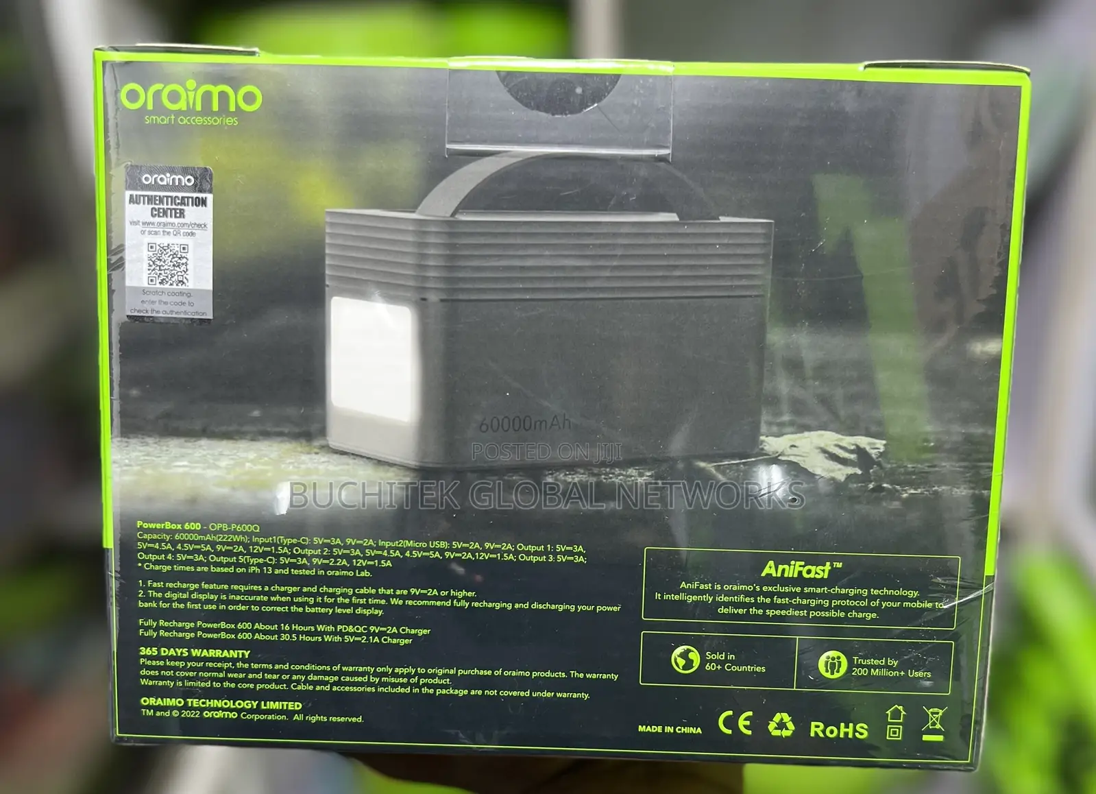 Oraimo Powerbox 600 60000mah 22.5W Power Bank