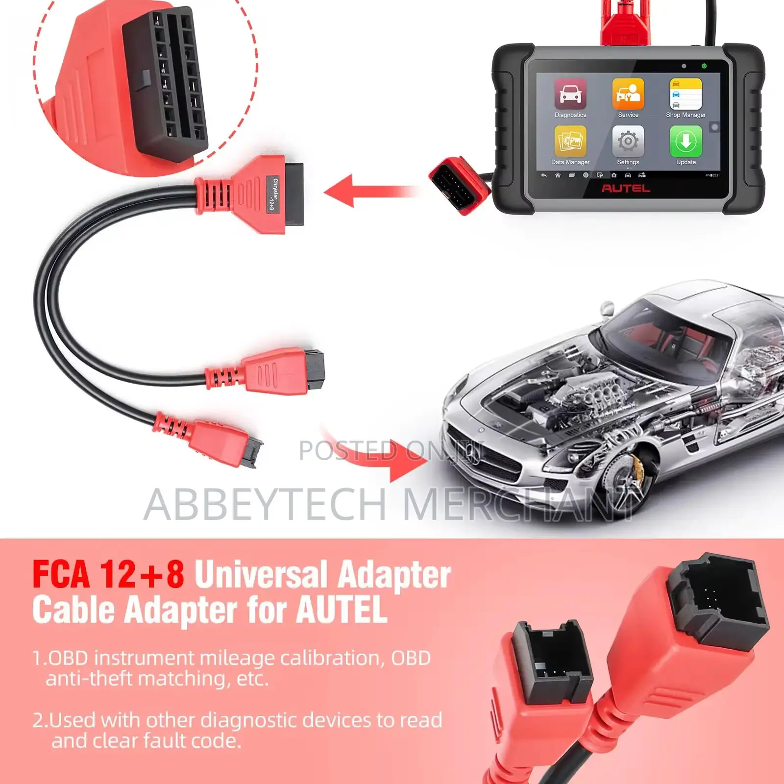 Autel/Launch Chrysler FCA 12+8 Universal Adapter 2