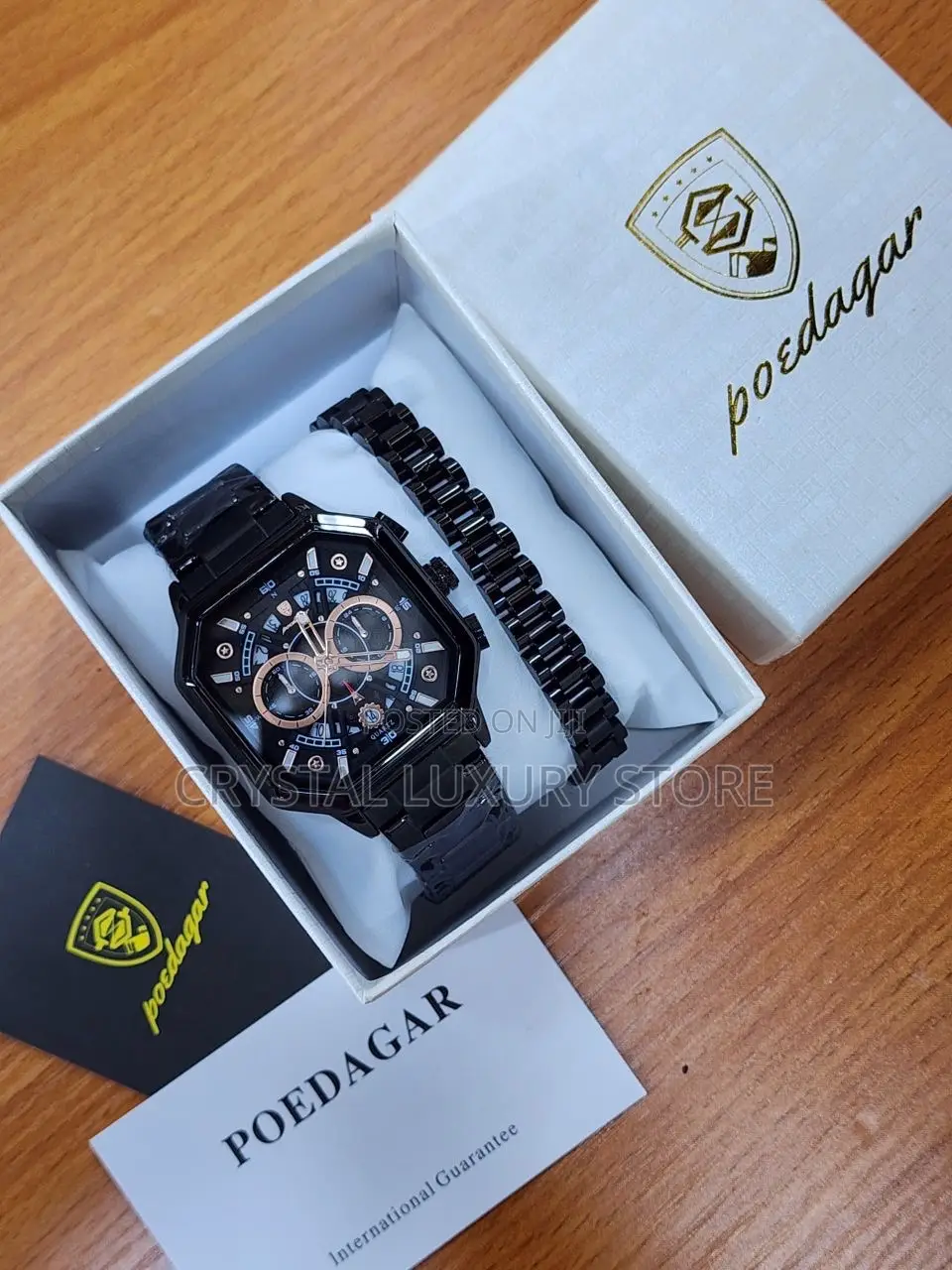 Poedagar Quality Men Chain Strap Wristwatch