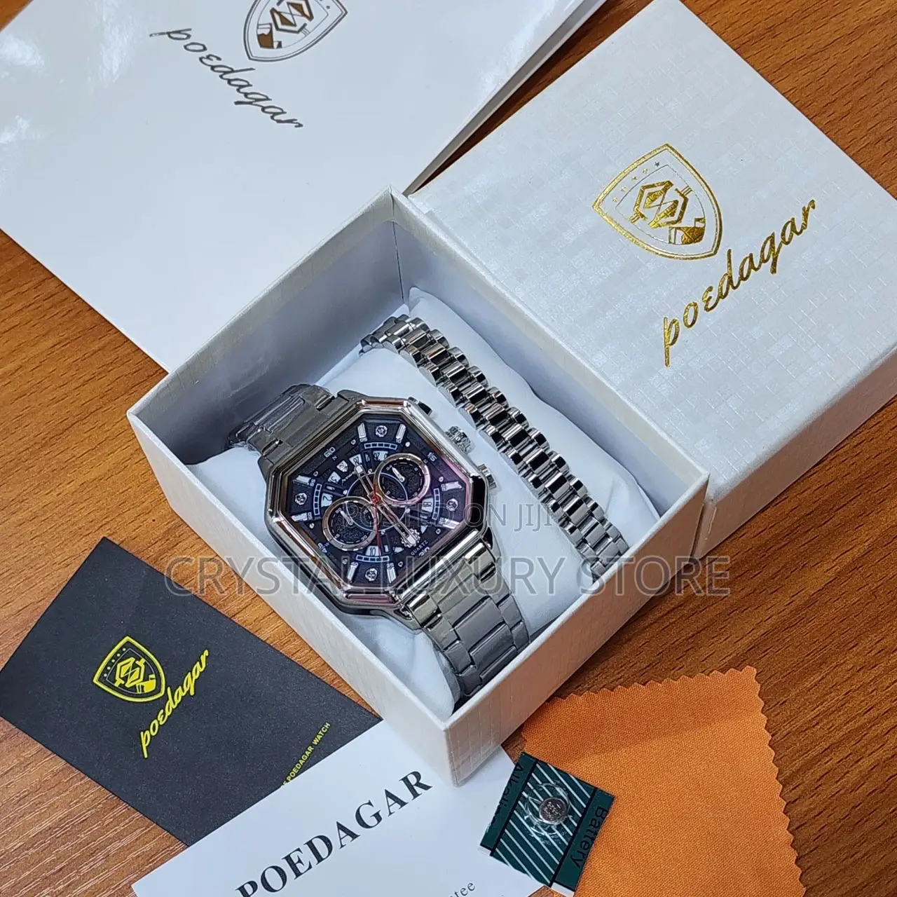 Poedagar Quality Men Chain Strap Wristwatch