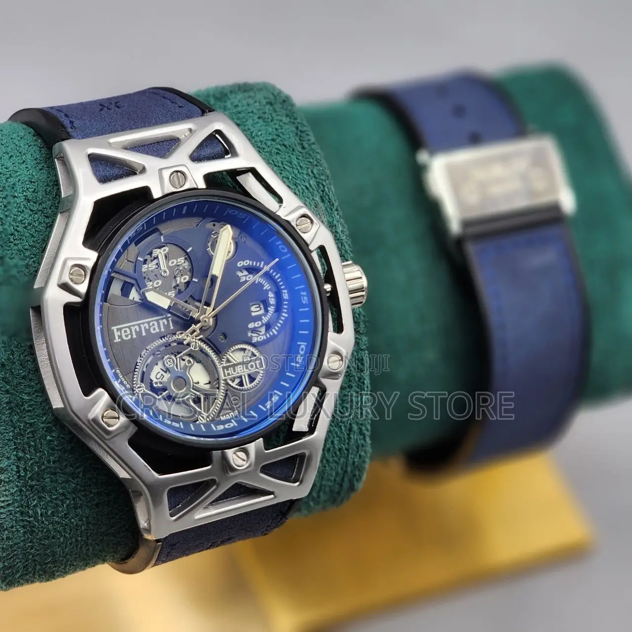 Ferrari Quality Men Genuine Leather Wristwatch