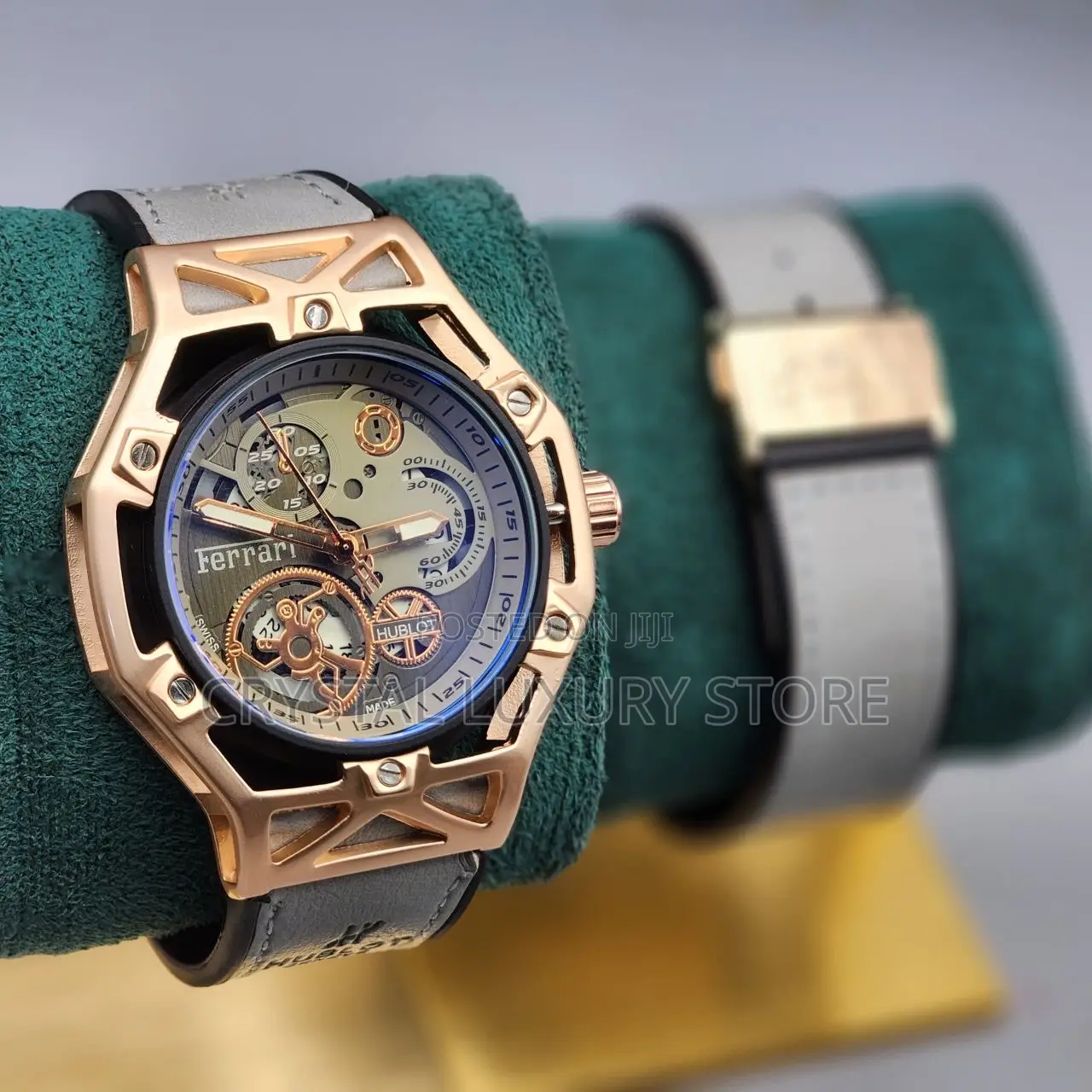 Ferrari Quality Men Genuine Leather Wristwatch