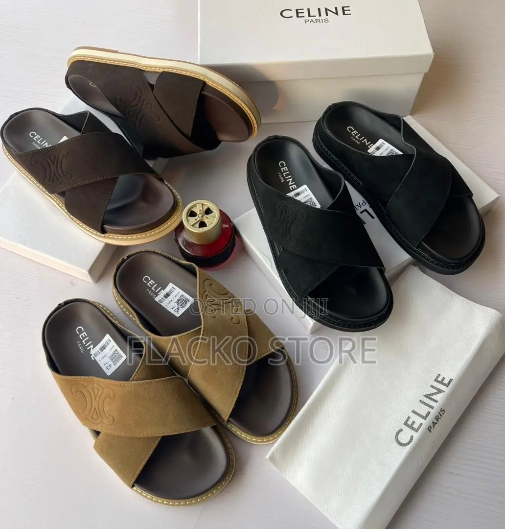 Original Celine Leather Slippers