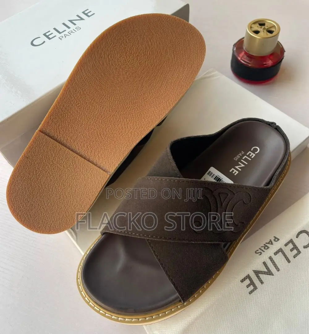 Original Celine Leather Slippers