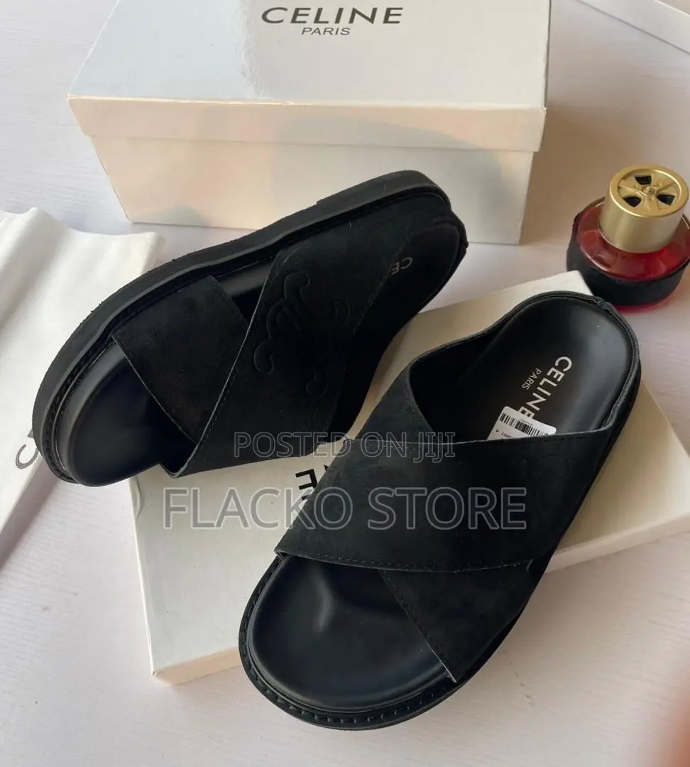 Original Celine Leather Slippers