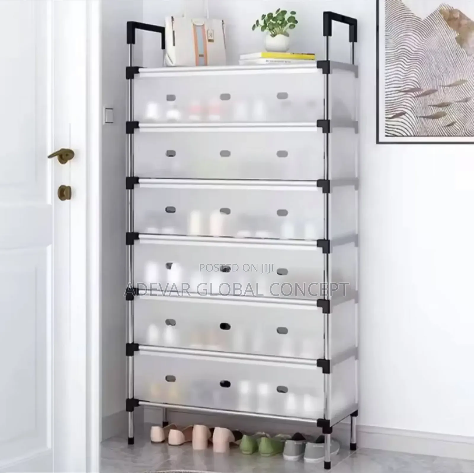 7 Layers Dustproof Shoe Rack With Cover - Other Layer Availa