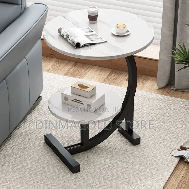 Luxury Style Wooden Faux Marble Side Stool