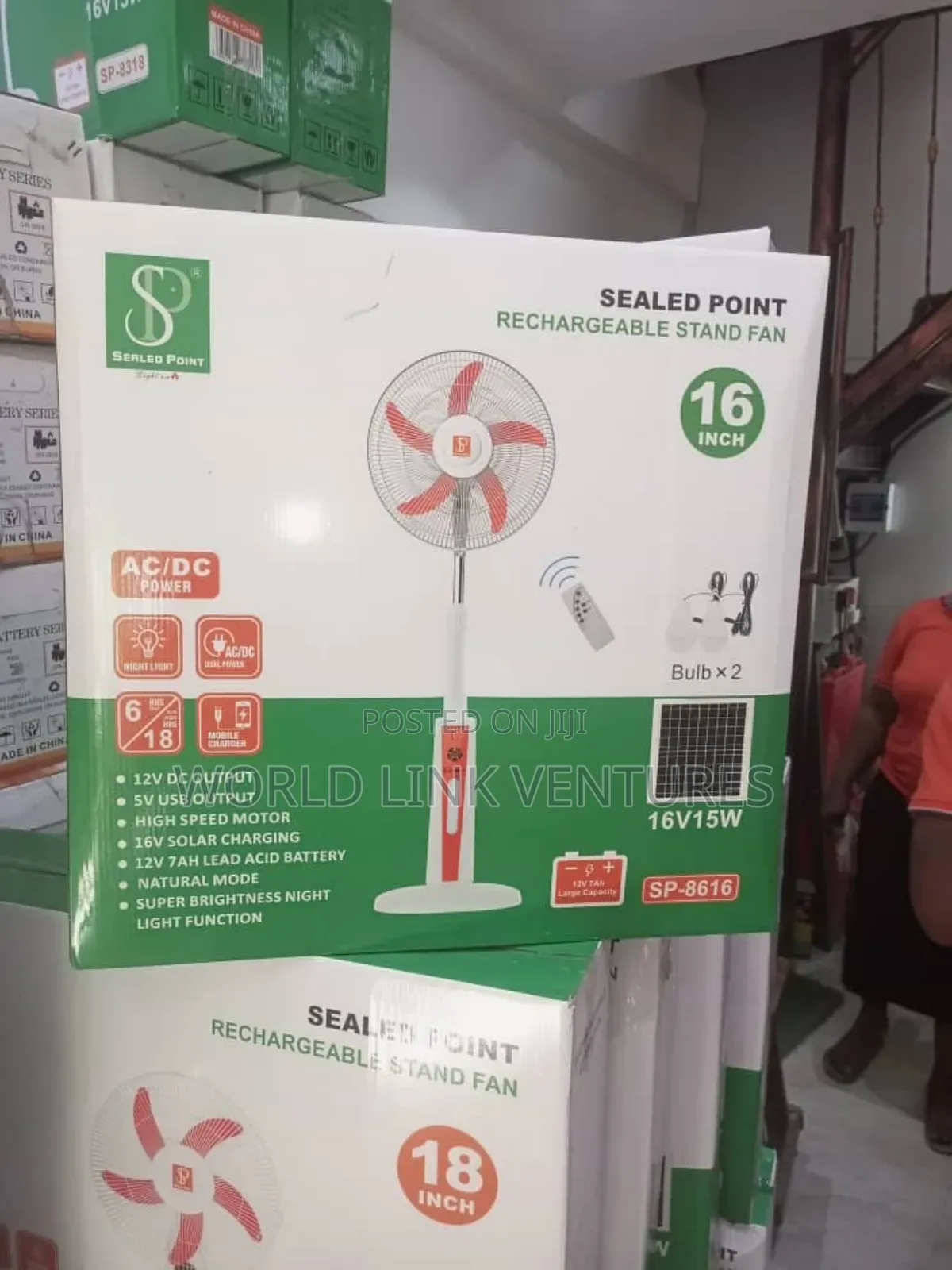Rechargeable Solar Sanding Fan With Follow Come Panel