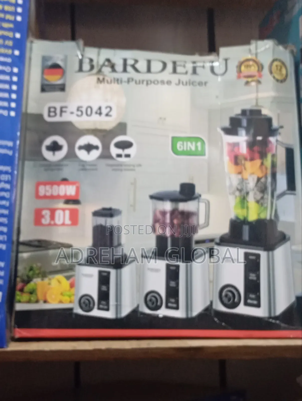 BARDEFU 6 in 1 Multi Purpose Juicer Blender BF-5042, 9500w