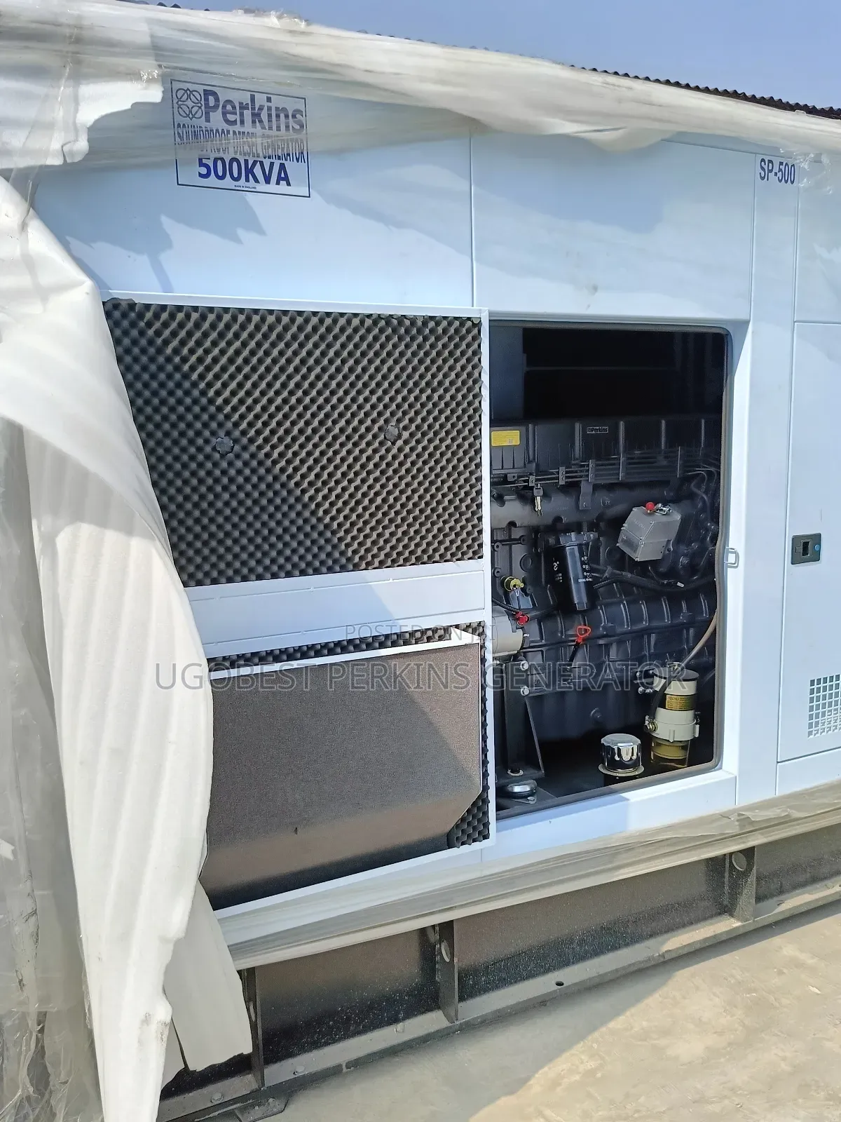 500kva Perkins Genarector Soundproof  Copper Coil Yes
