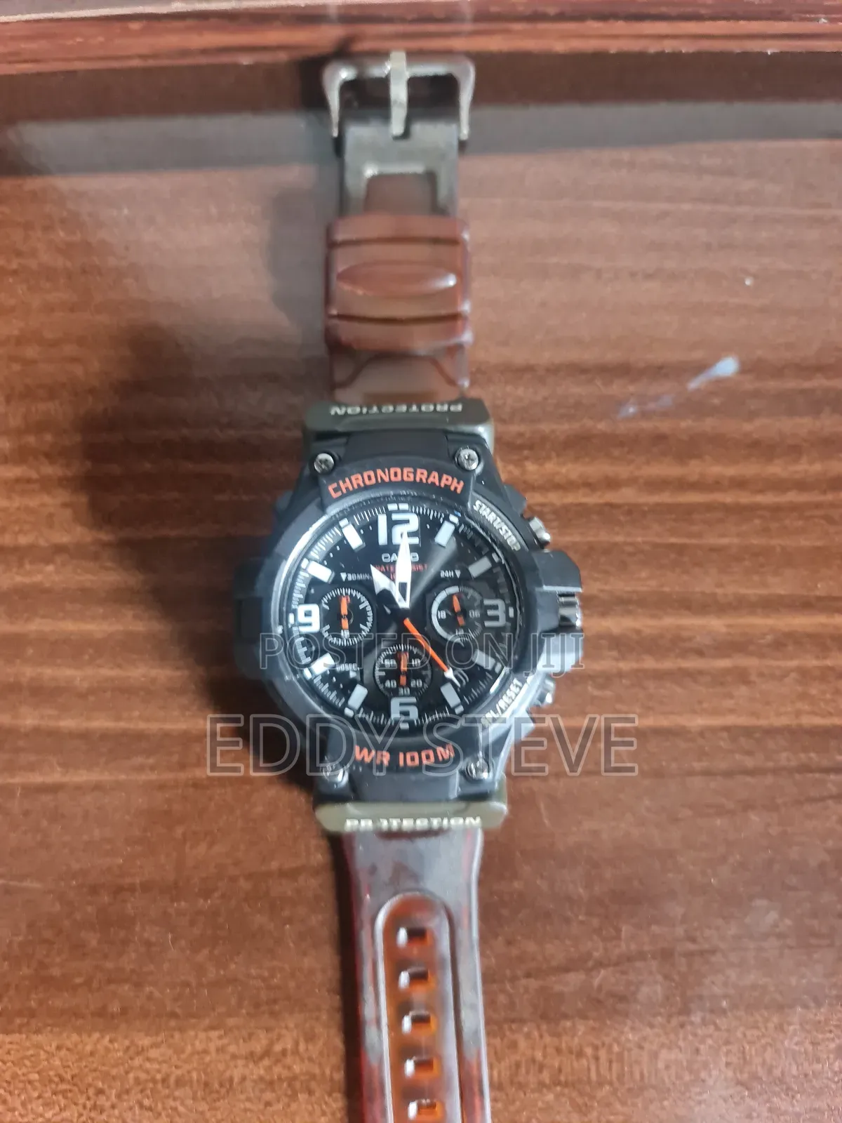 Casio McW-100h-1av Chronograph Black Red Watch