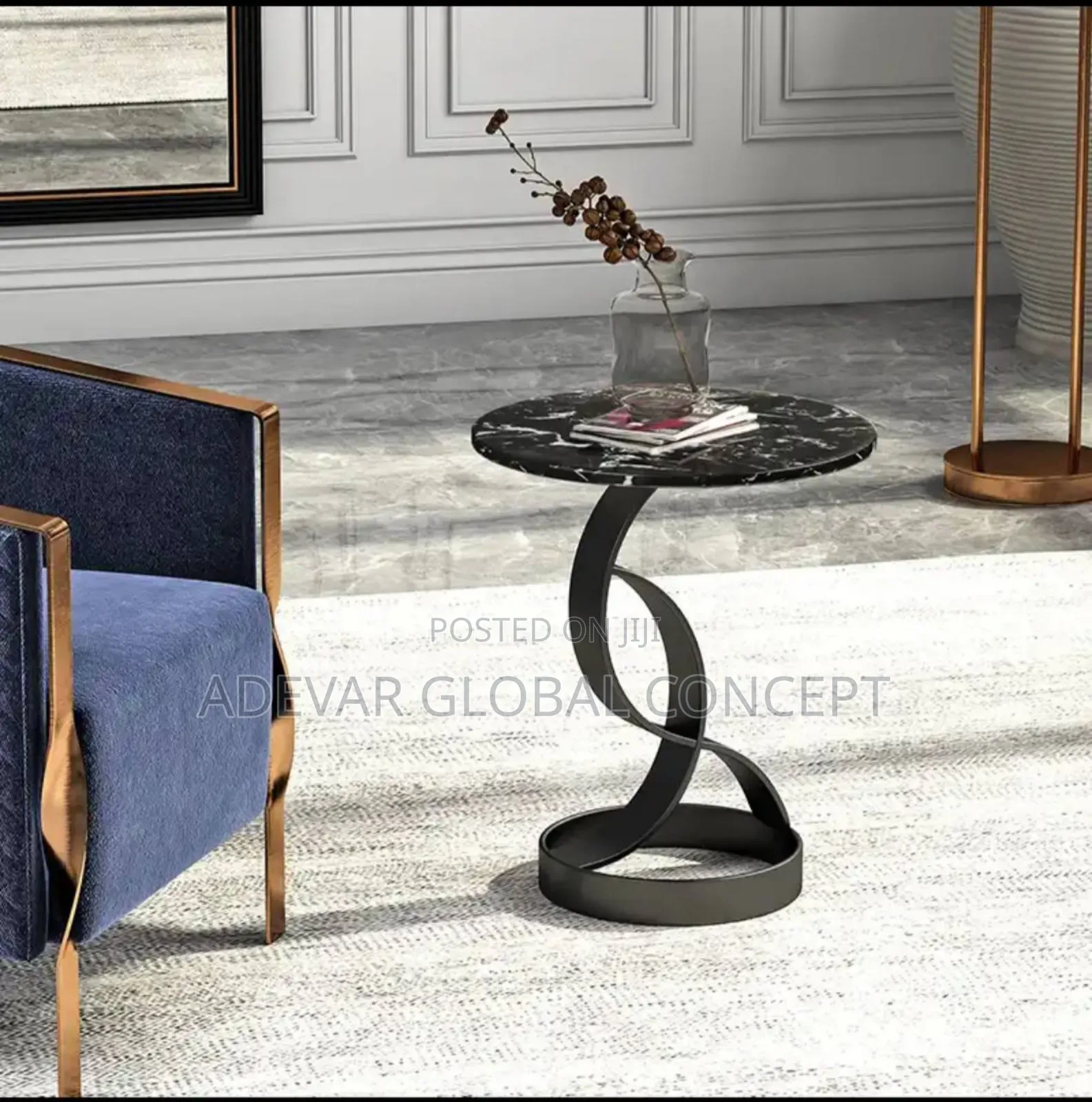 White Nordic Console Side Table and Coffee Table