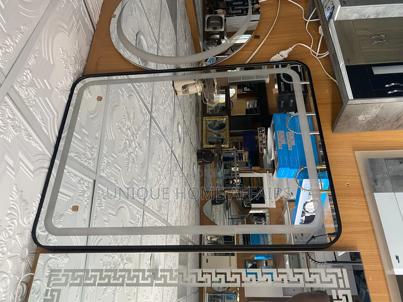 Multiple Light Mirror With Frame