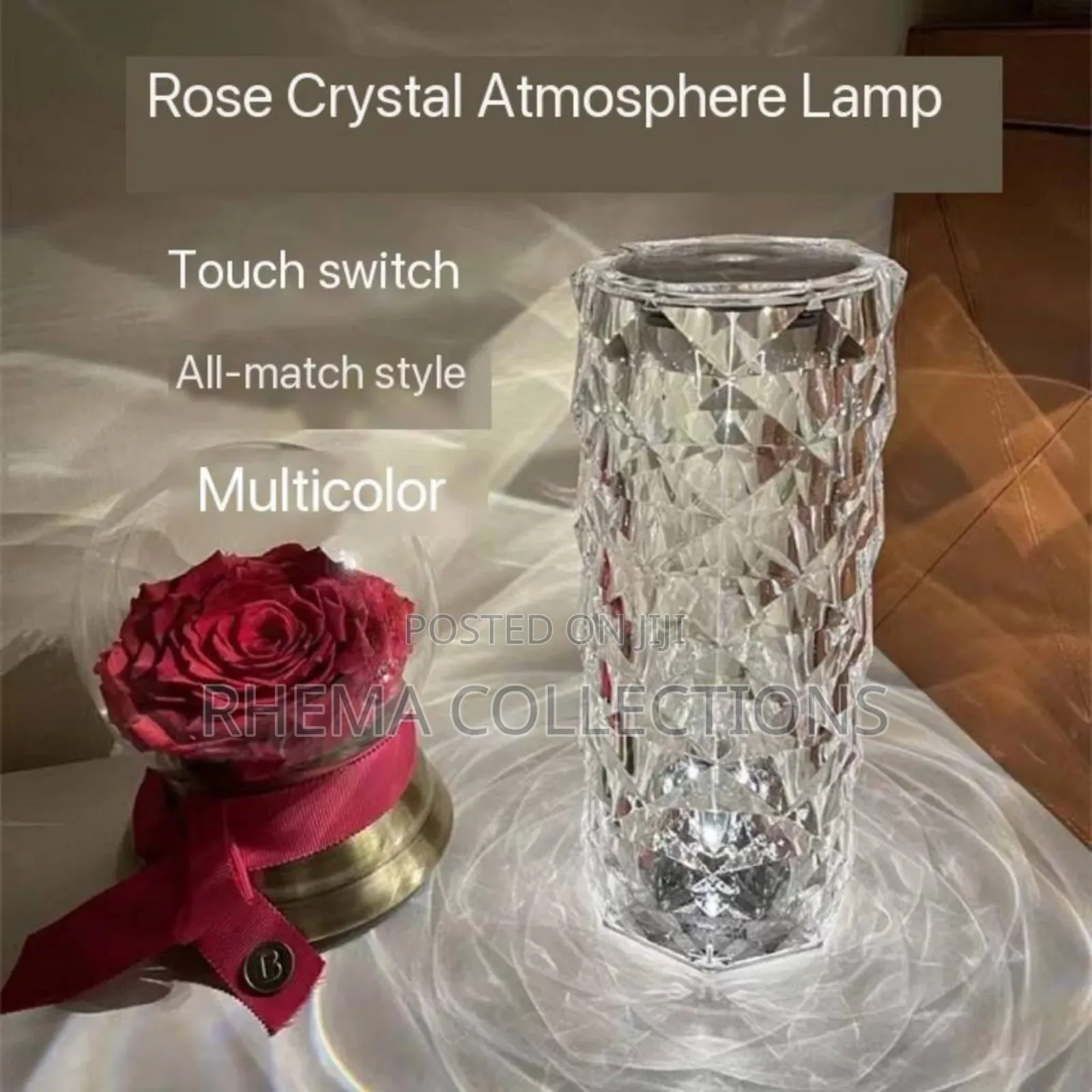 Rechargeable Diamond Crystal Rgb Lamp