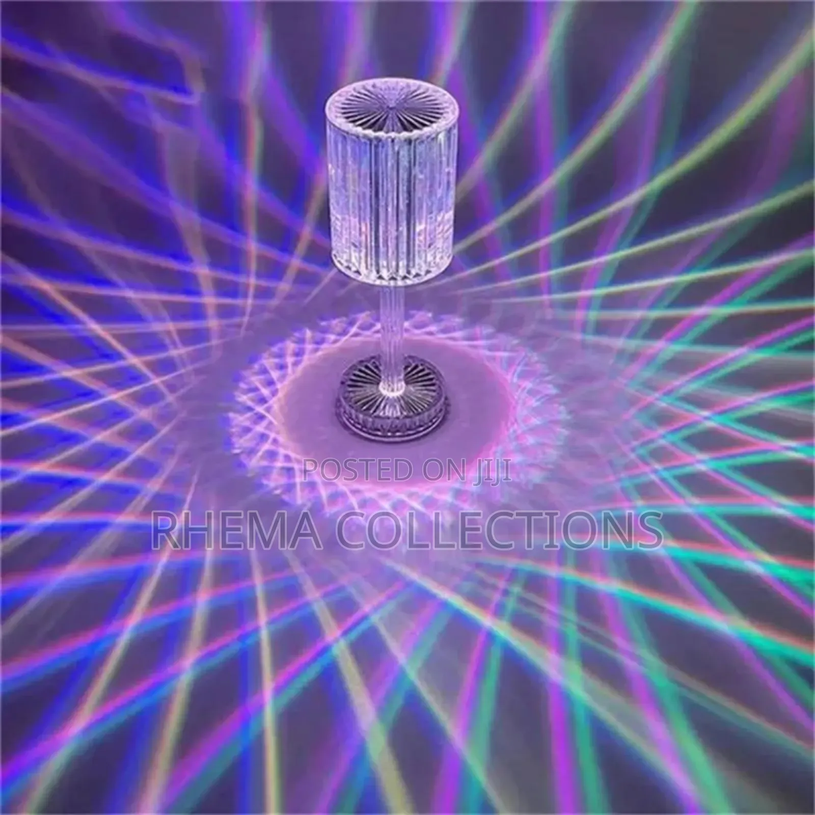 Rechargeable Crystal RGB Multi Colored Table Bed Side Lamp