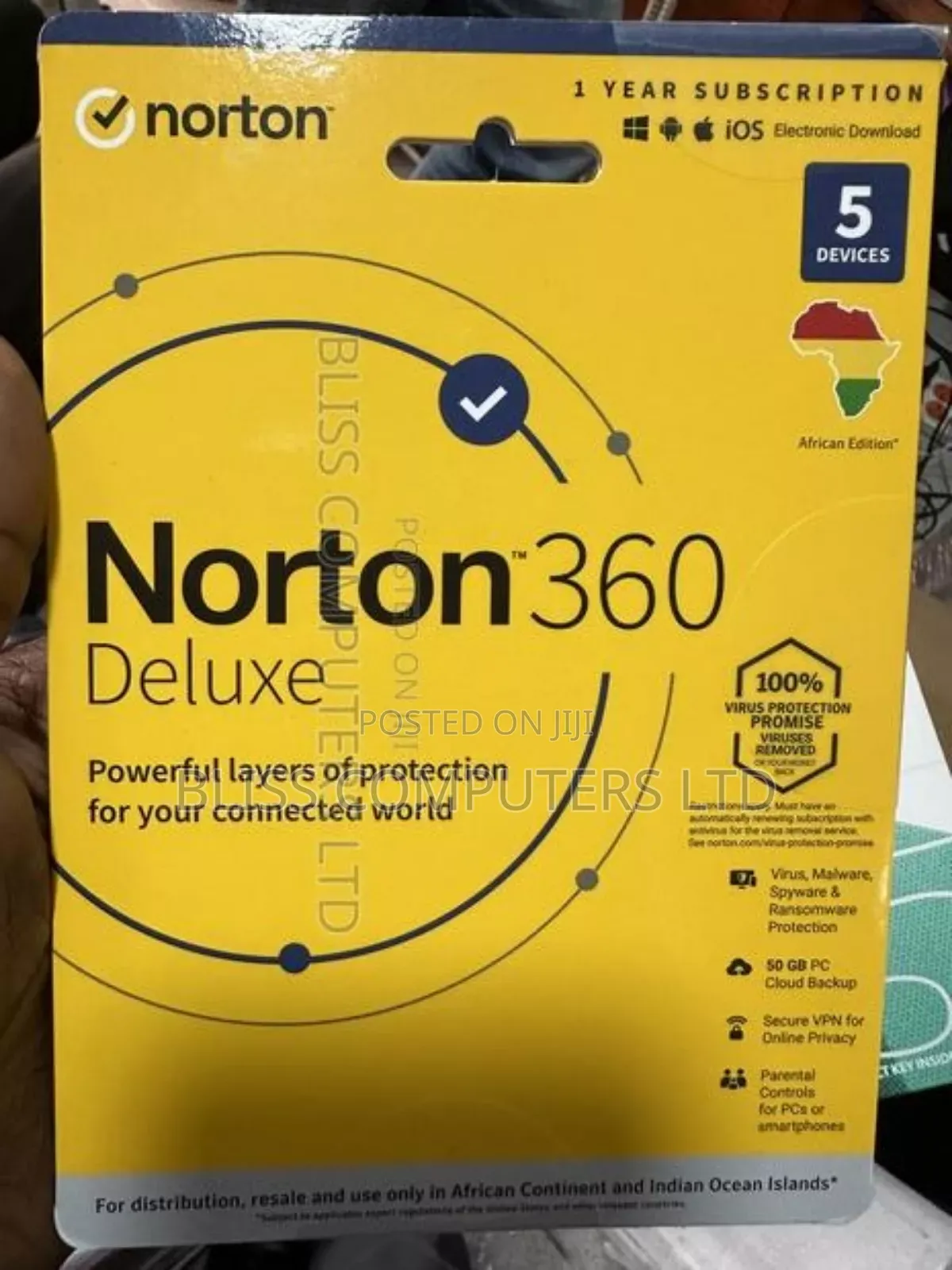 5 Users Norton 360 Deluxe Antivirus
