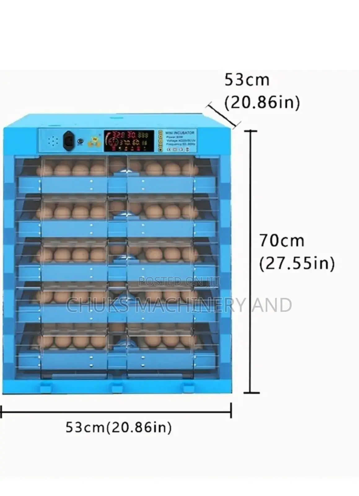 320 Eggs Automatic Dual Power Incubator