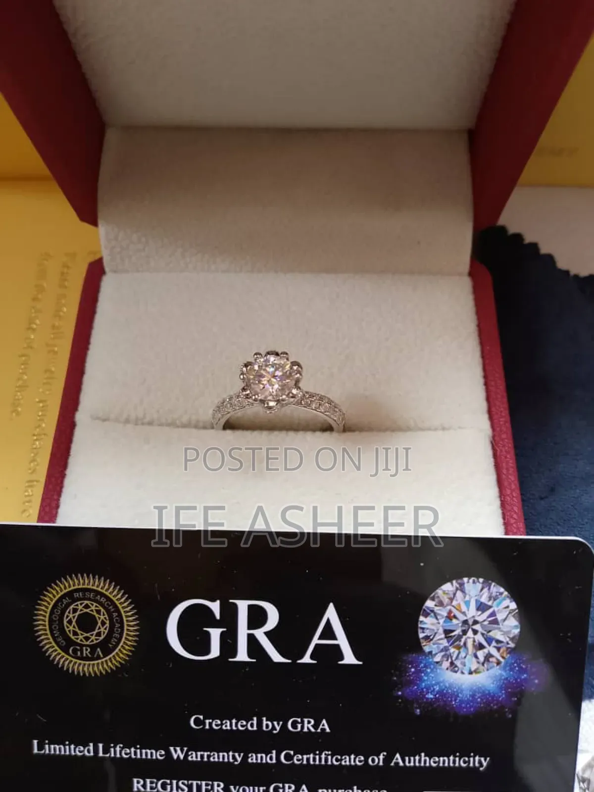 Mossanite Diamond Stone Proposal Ring 012 - Silver Gold