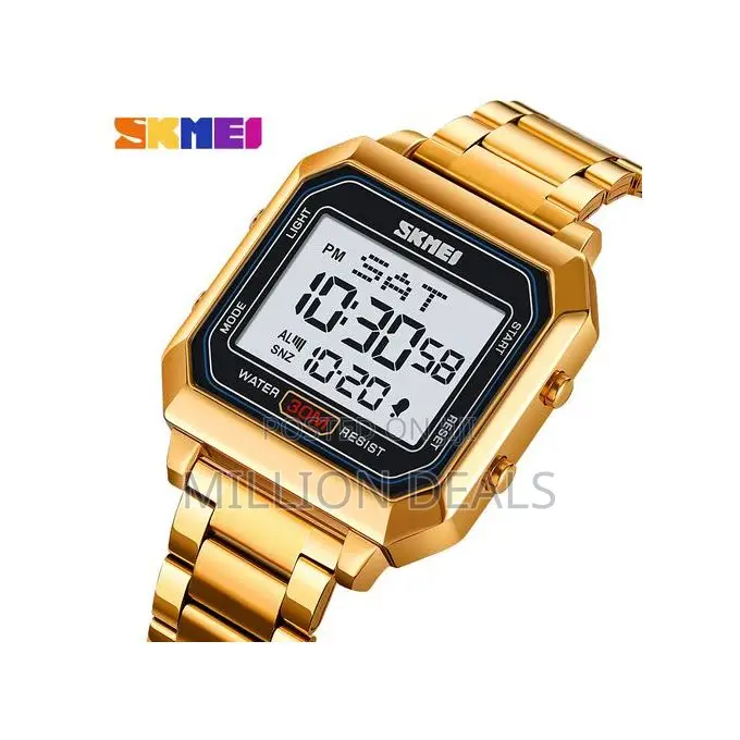 Stainless Steel Gold Men's Wrist Watch