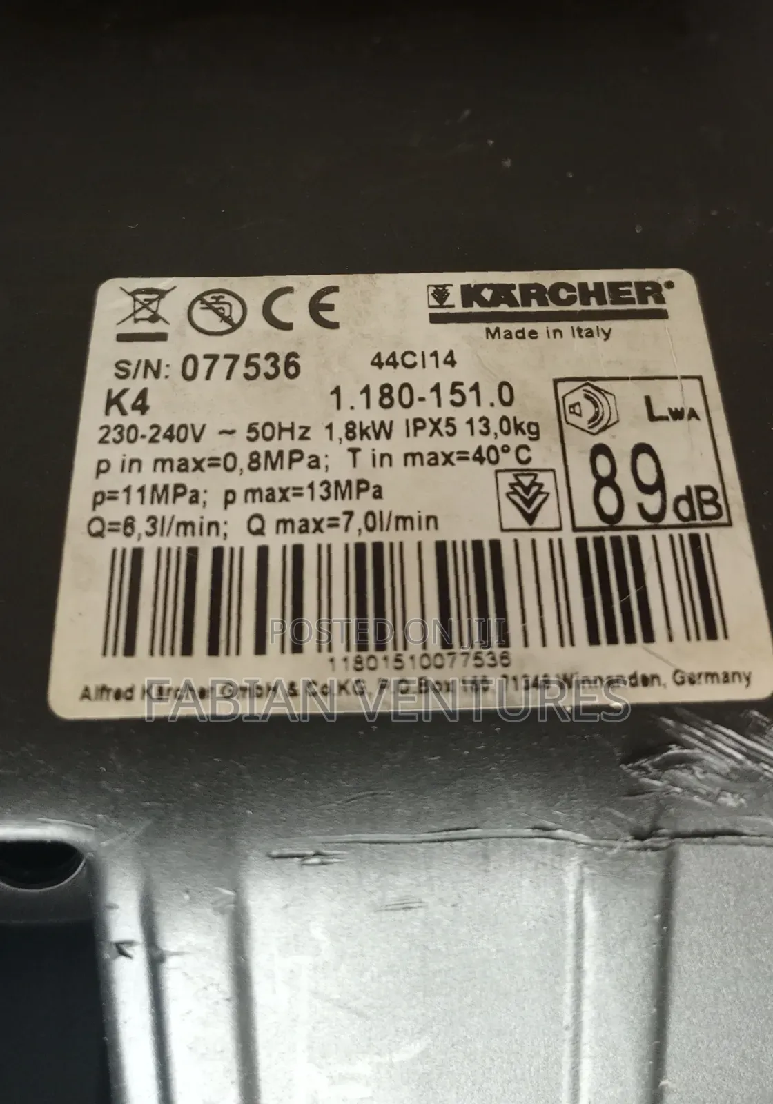 Karcher Pressure Washer K4