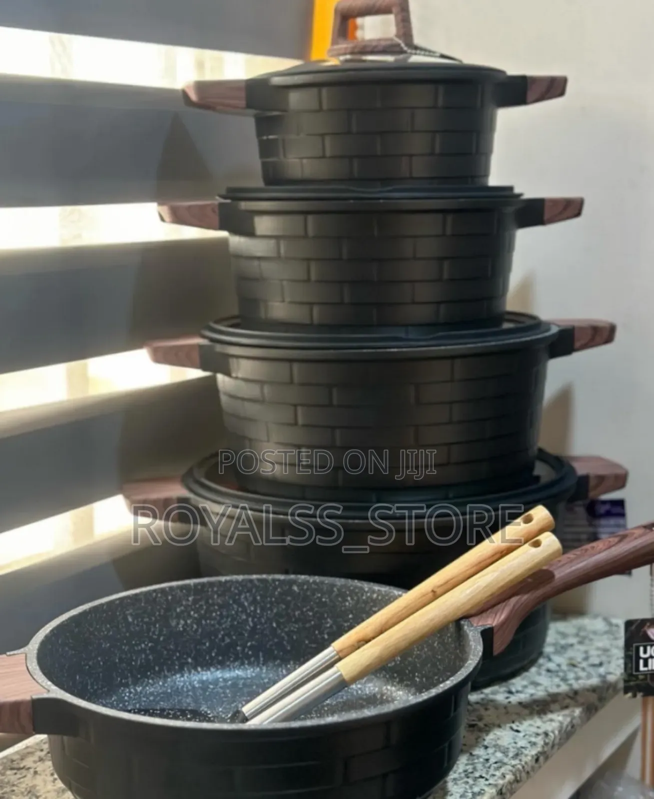 13-Pieces UCC LIFE Granite Cookware Set