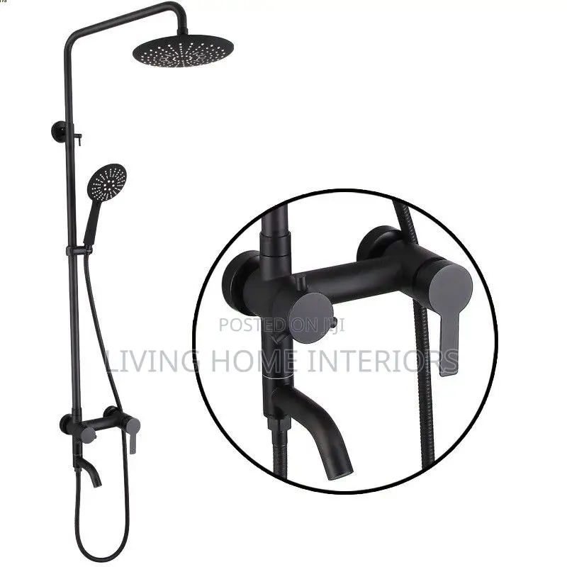 Matt Black Standing Shower