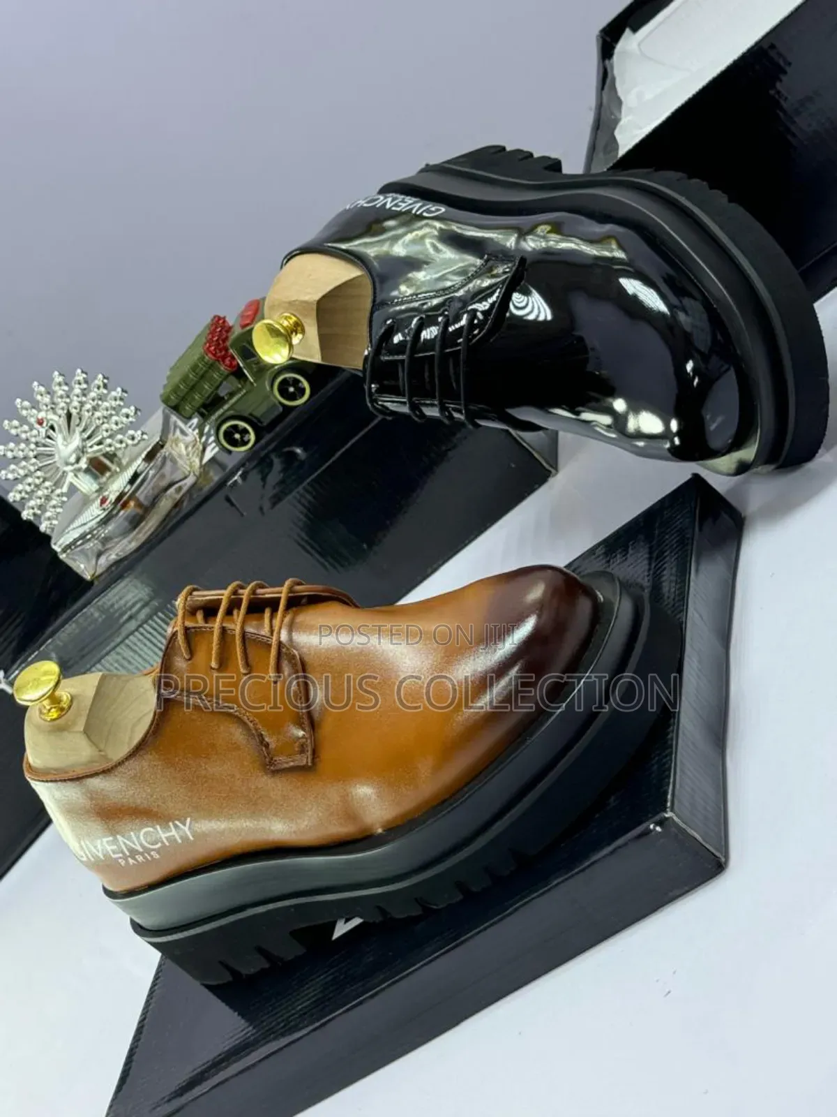 Men's Double Sole Leather Lace Up Loafers