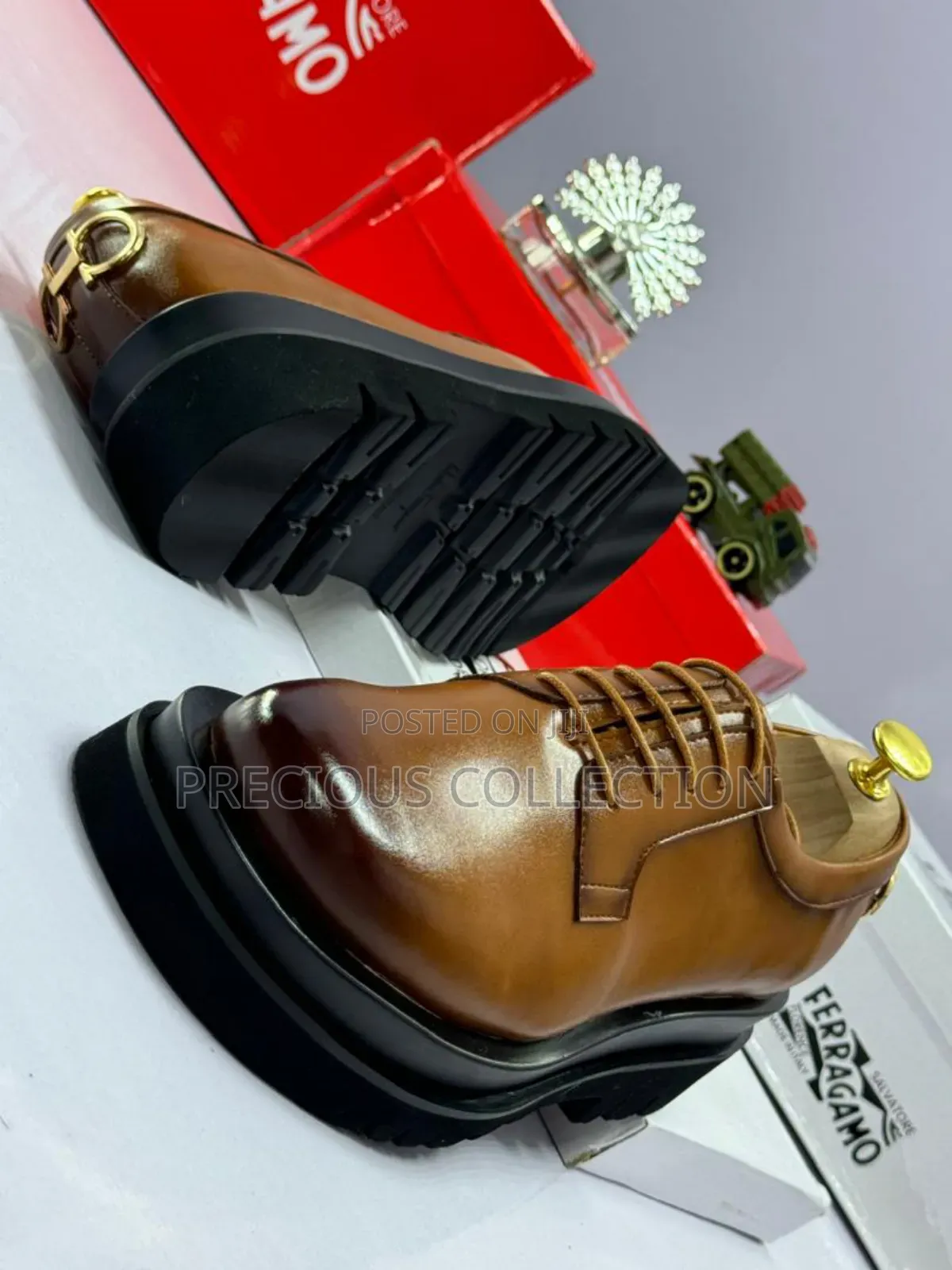 Men's Double Sole Leather Lace Up Loafers
