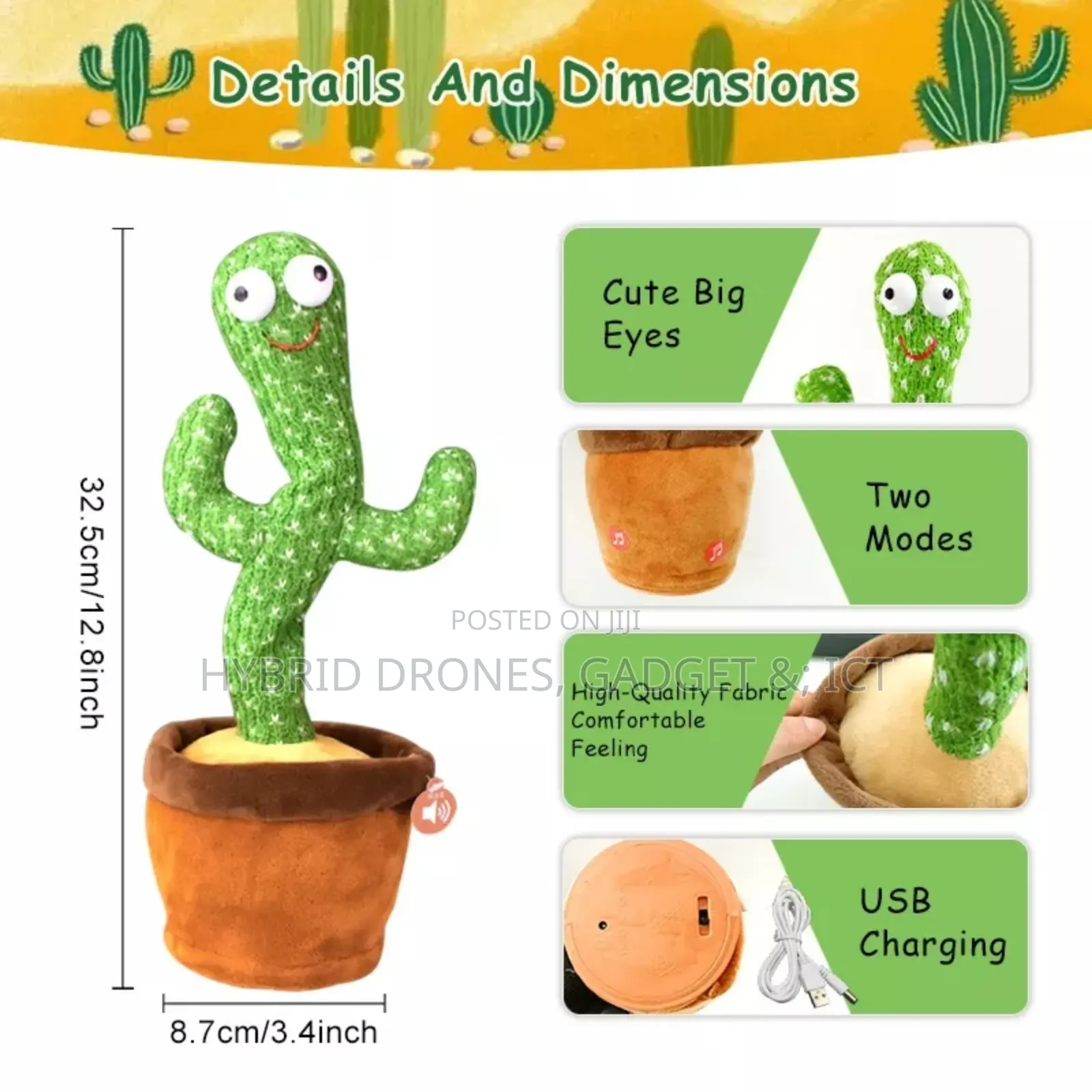 Dancing Cactus for Toddler and Children
