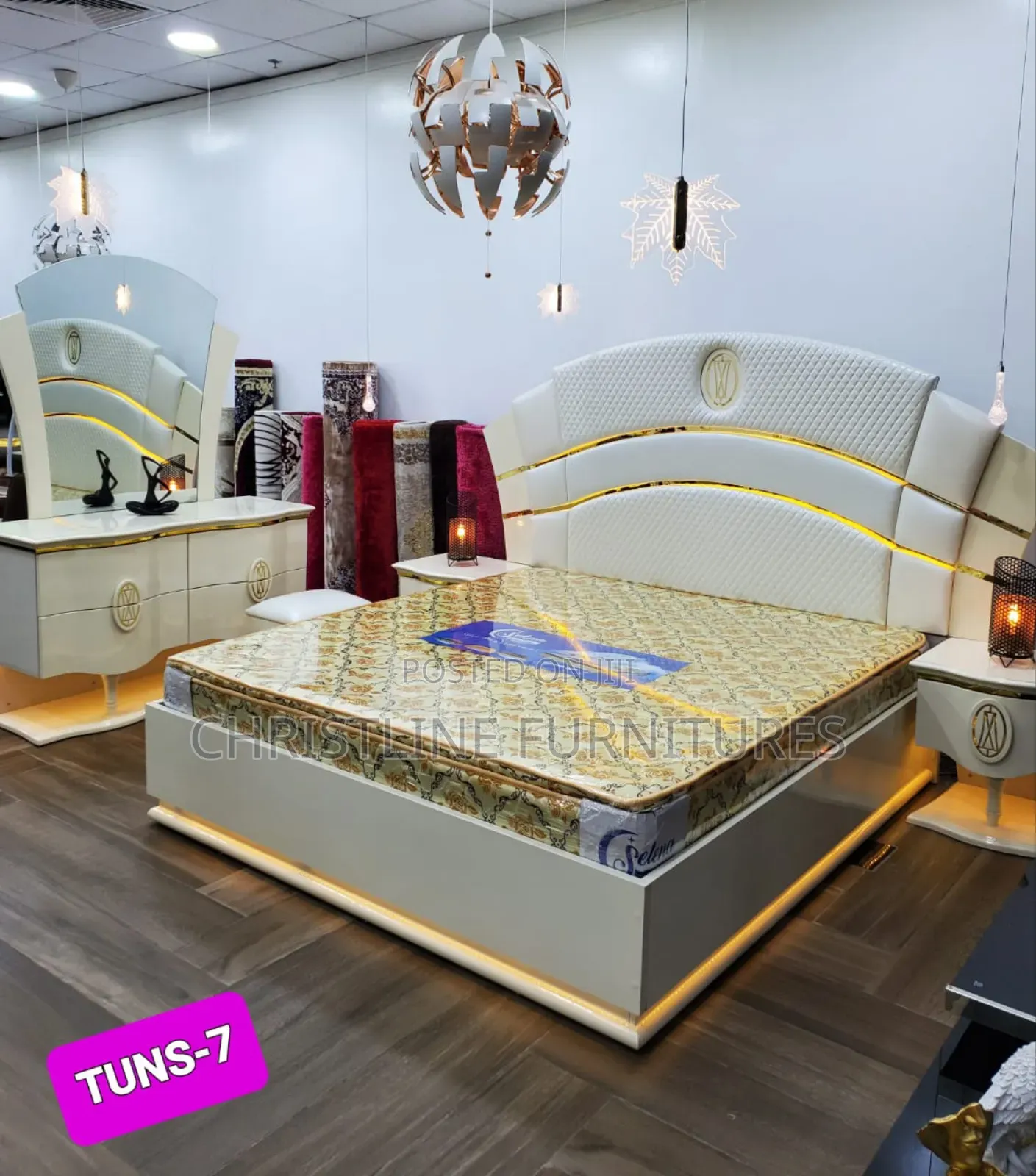 Contemporary Bedframe With Semi Orthopedic Mattress