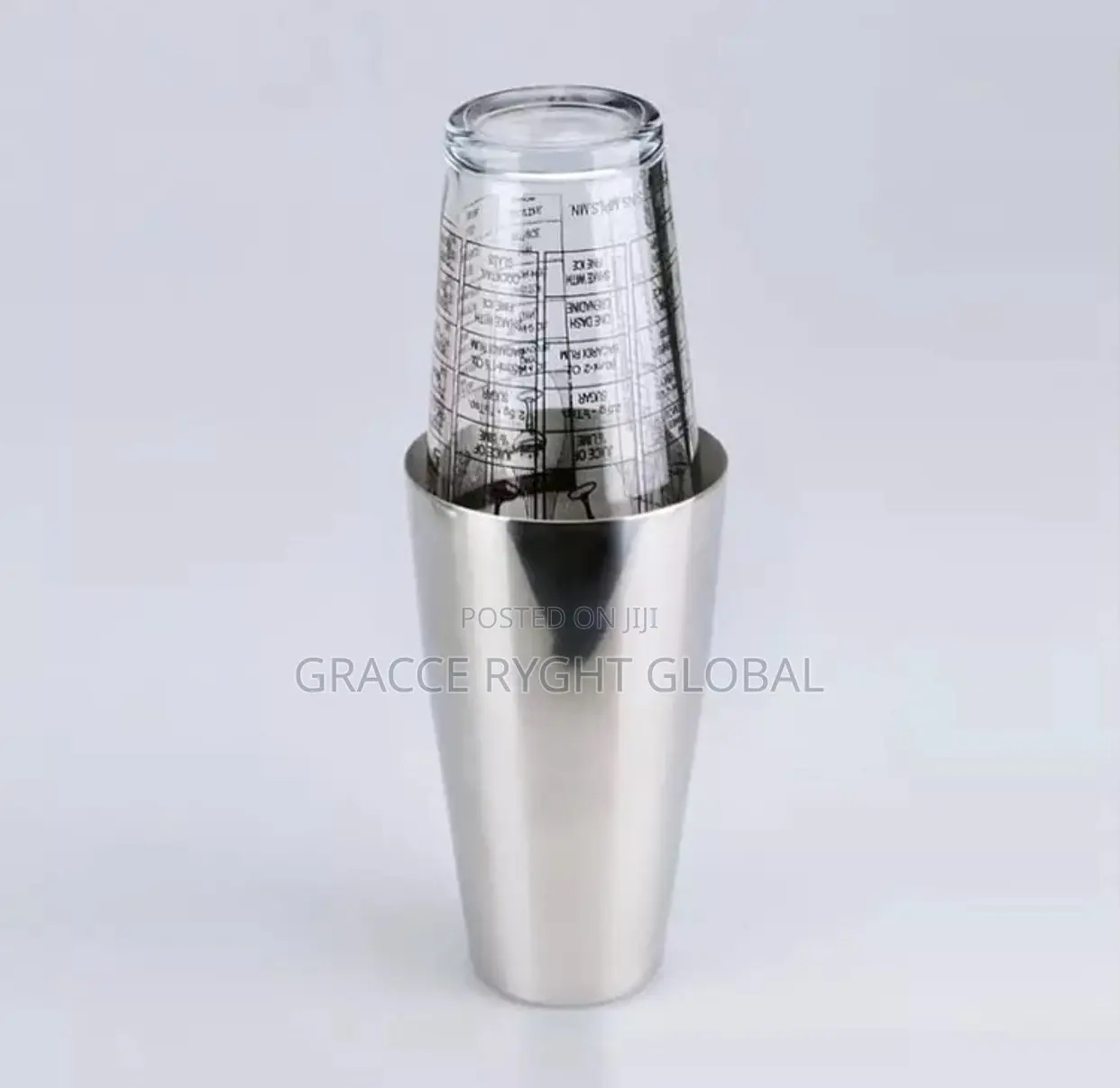 Glass and Tin Boston Shaker