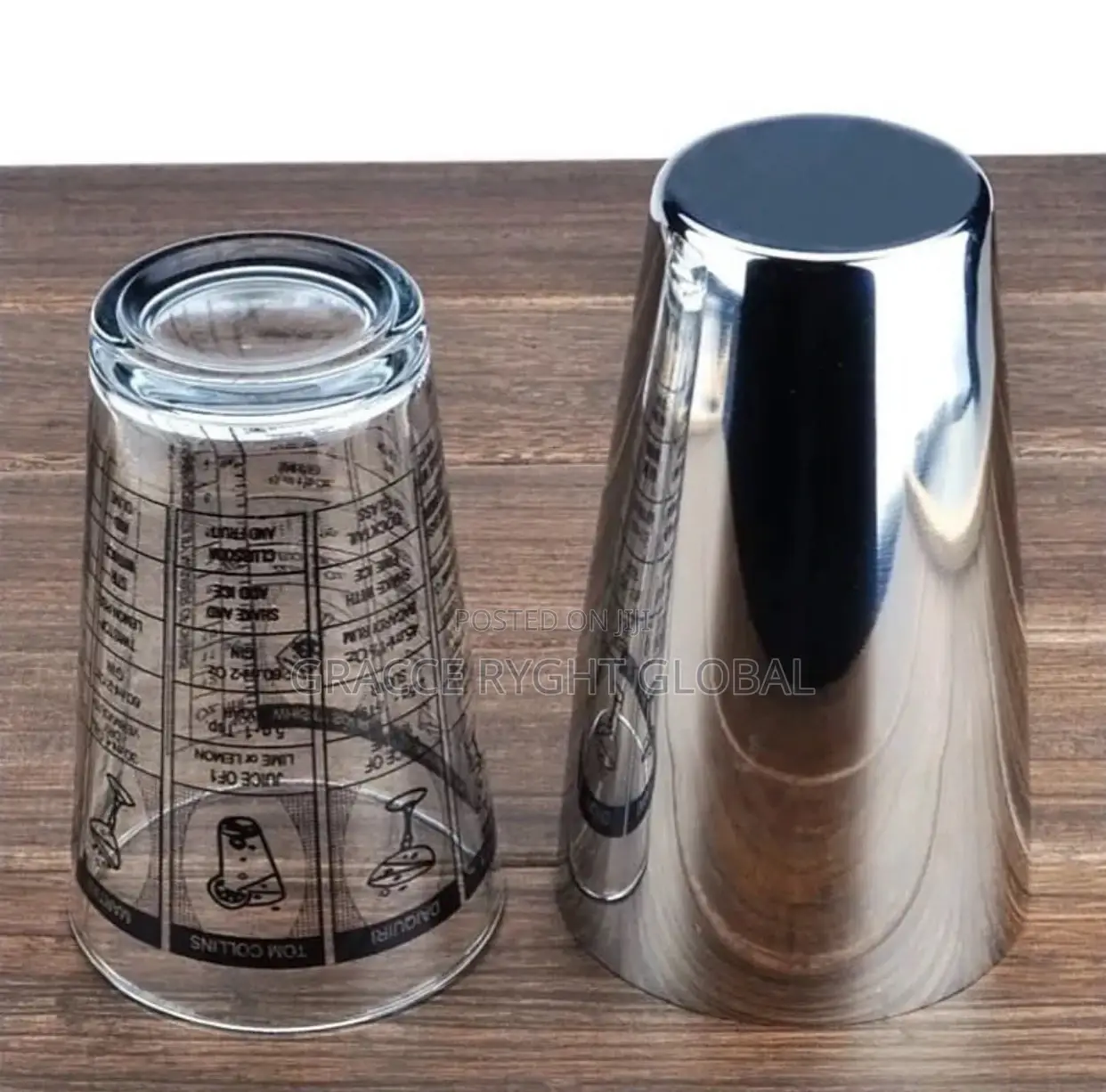 Glass and Tin Boston Shaker