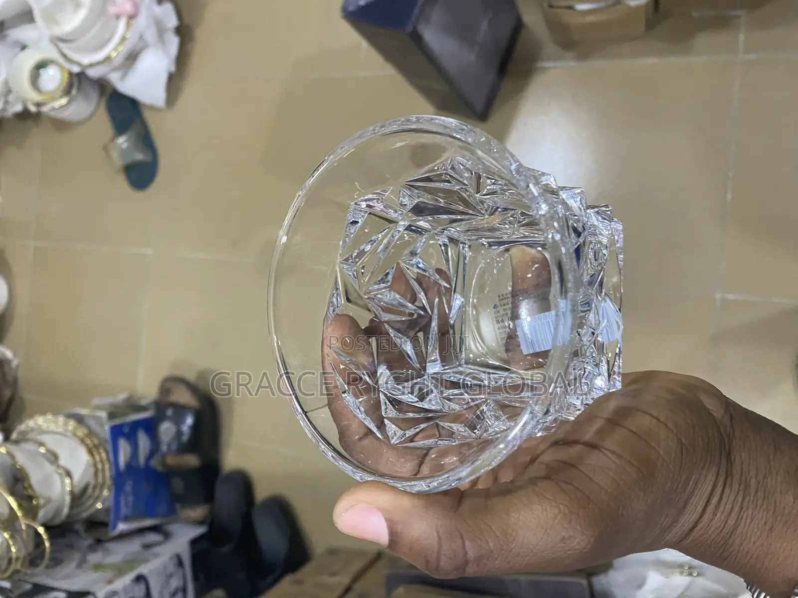 Multi Pattern Whiskey or Brandy Glass