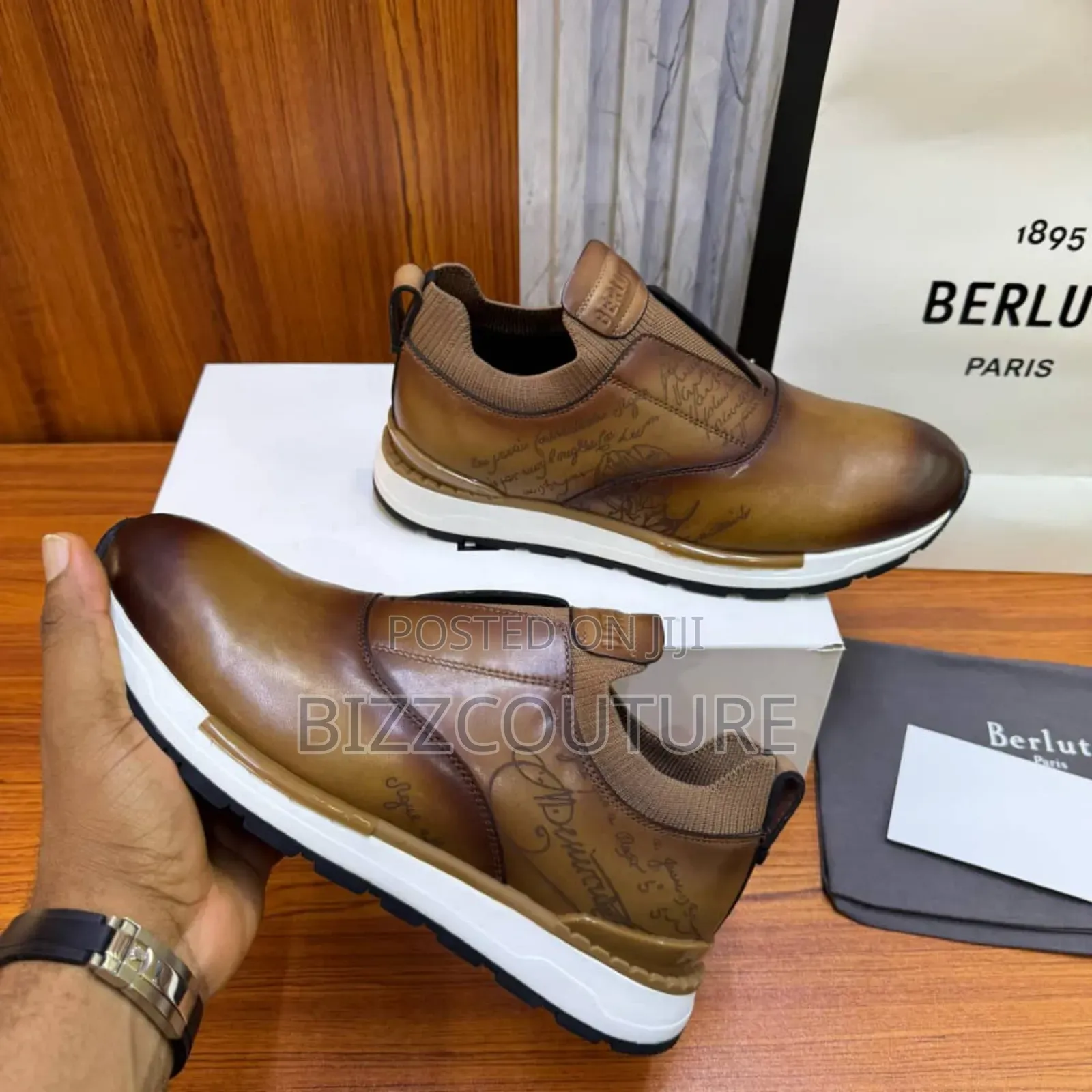 Original Italian BERLUTI Fasttrack Sneakers Available Instor