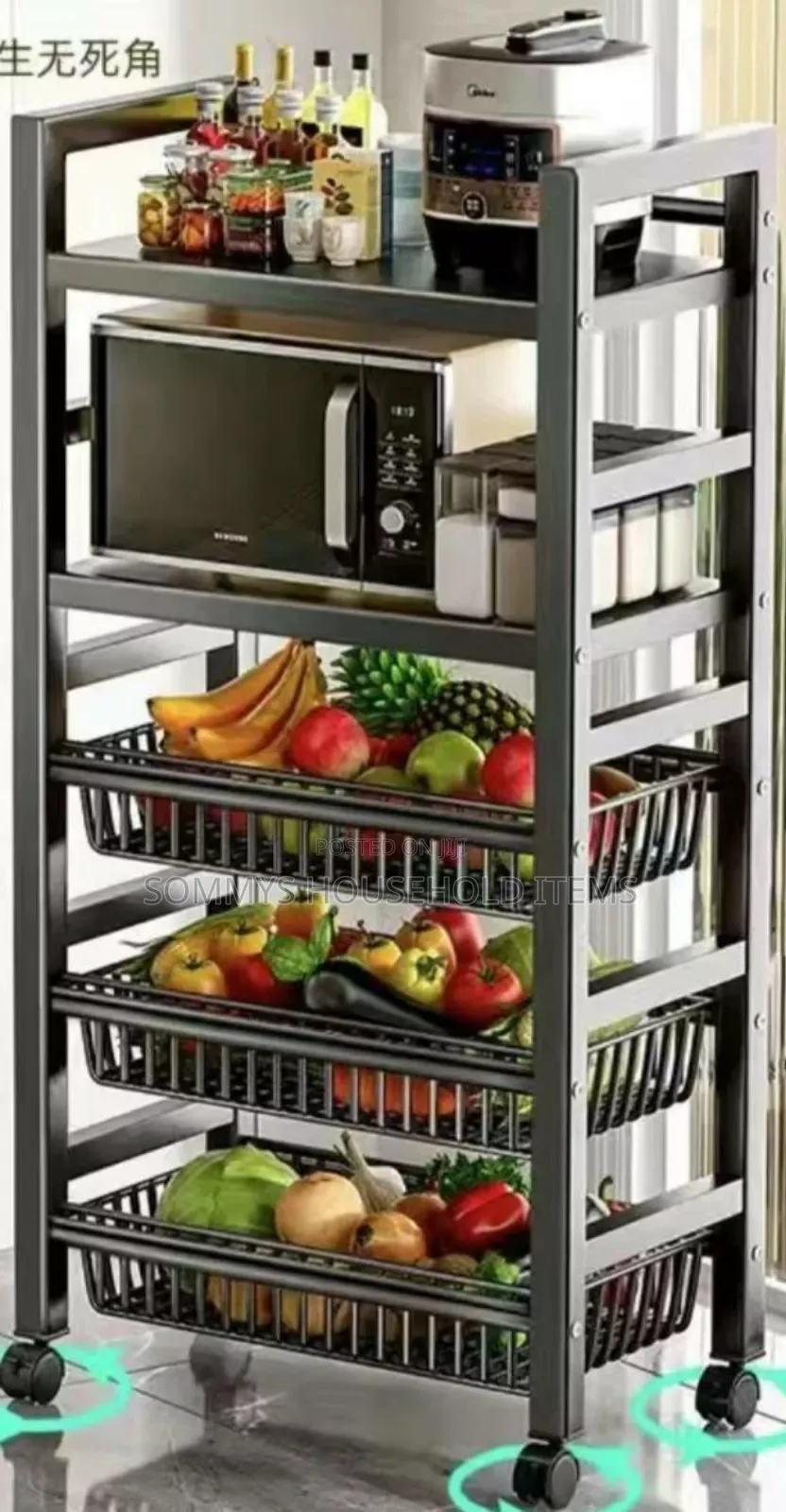 5layers Metal Kitchen Rack
