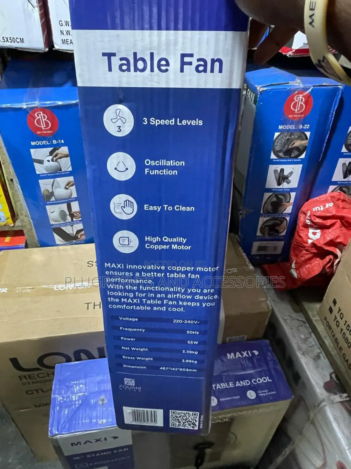 Maxi Electric Table Fan 16"