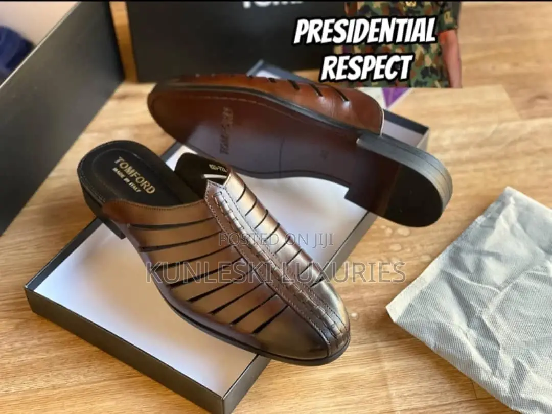 Original Tom Ford Black Leather Half Shoe