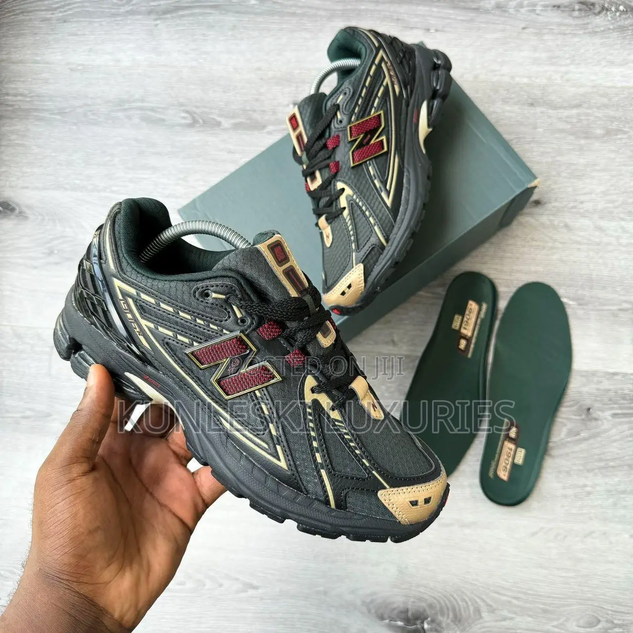 Original KITH X New Balance 1960R Black Green Sneakers