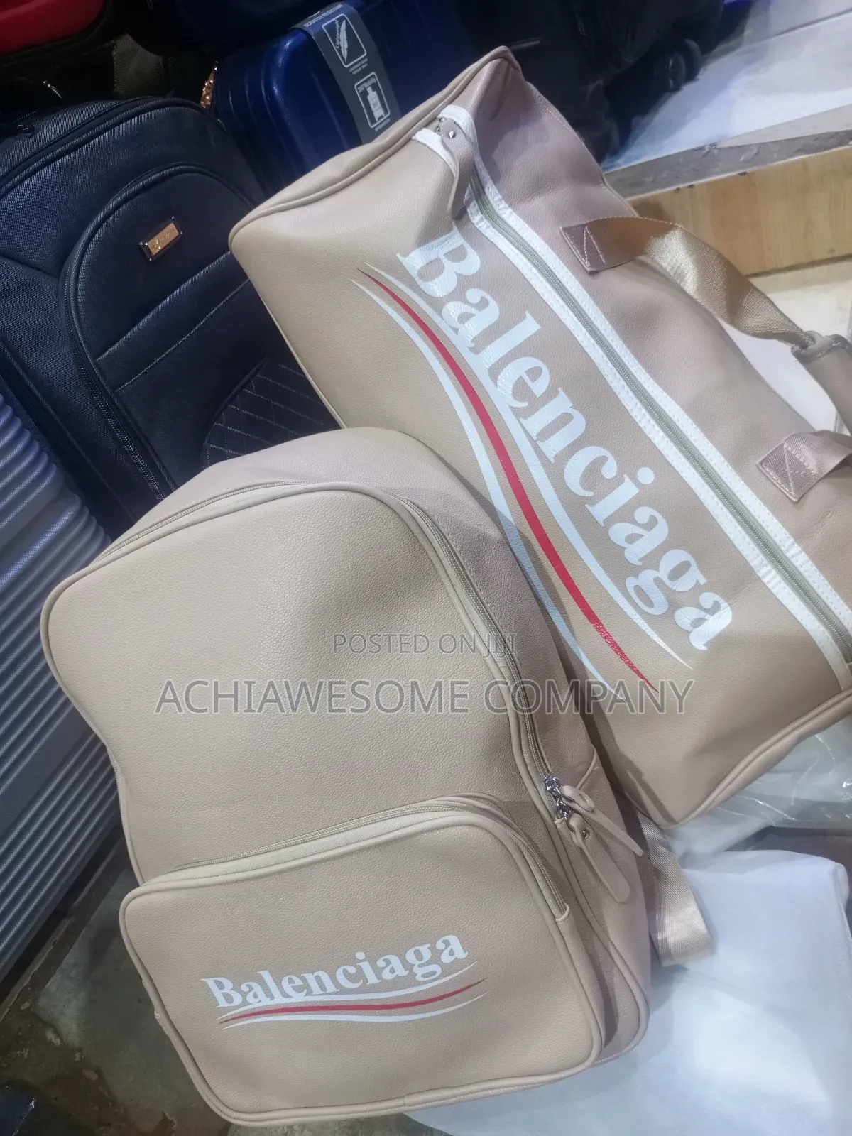 Leather Balenciaga Duffle and Backpack