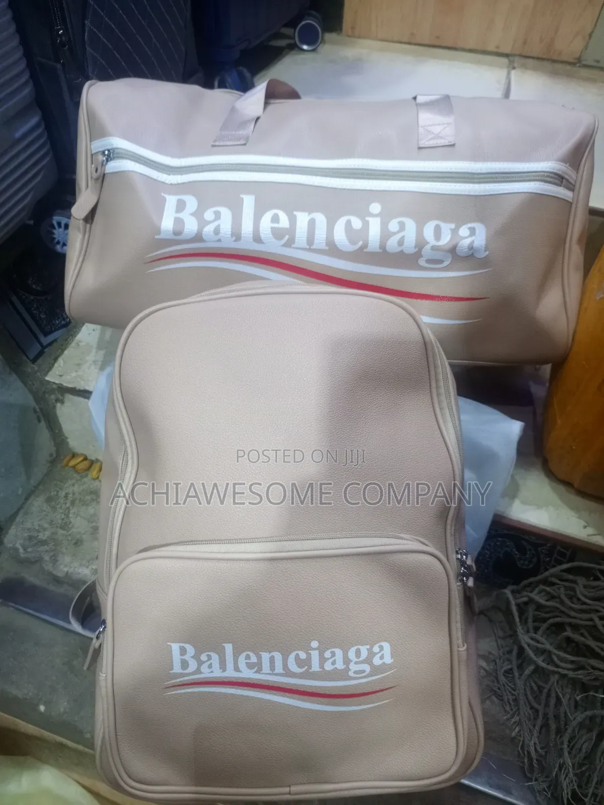 Leather Balenciaga Duffle and Backpack