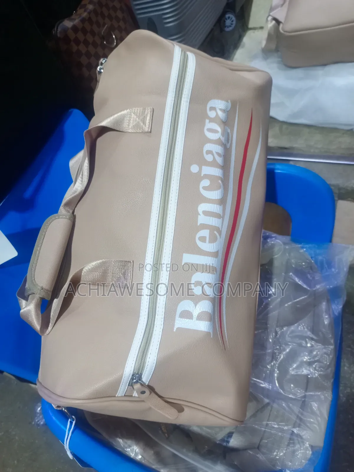 Leather Balenciaga Duffle Bag