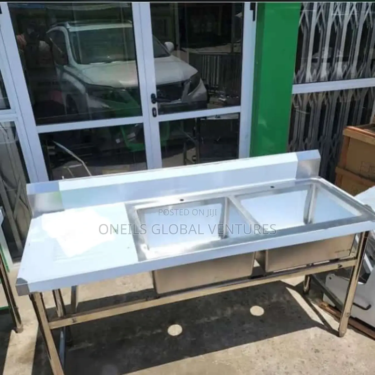 2 Bowl Sink With Side Tray