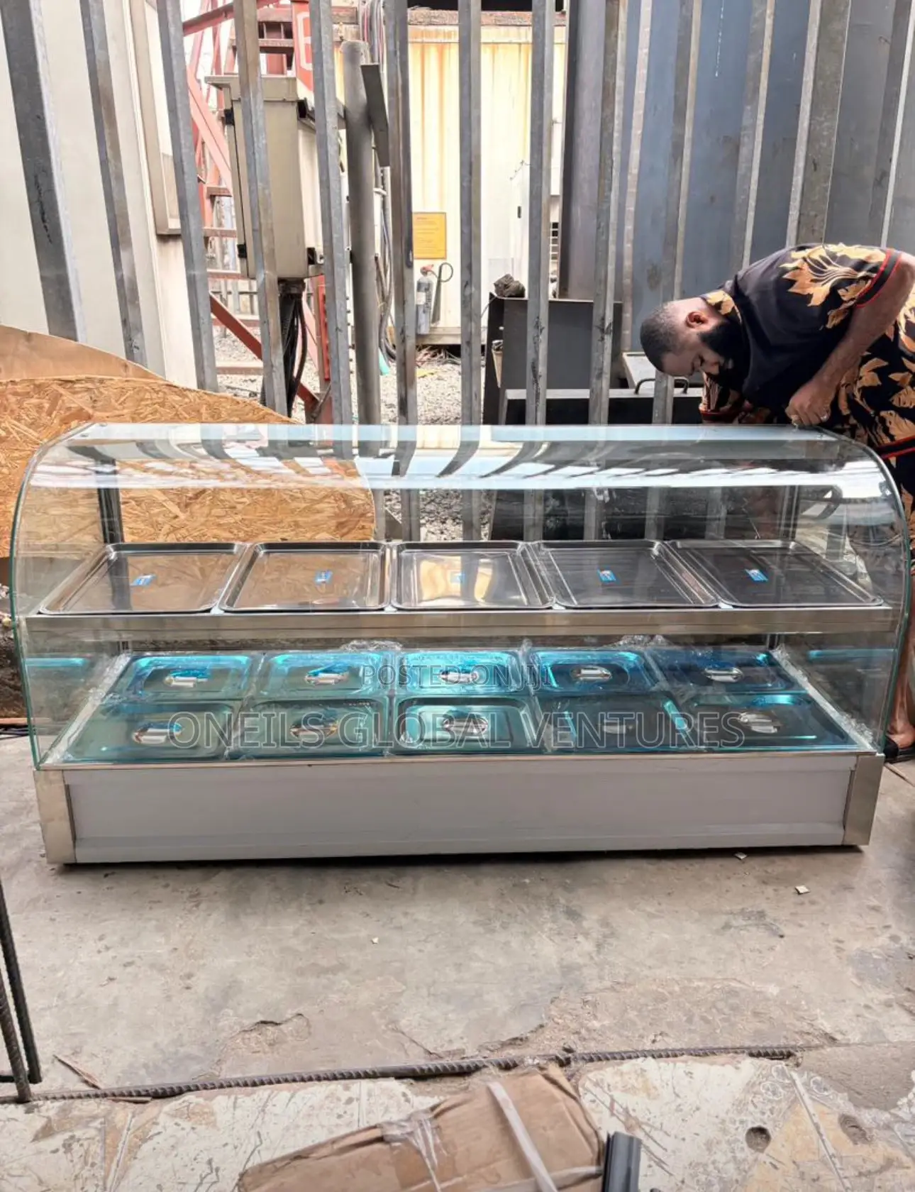 10p. Food Warmer Curve Glass