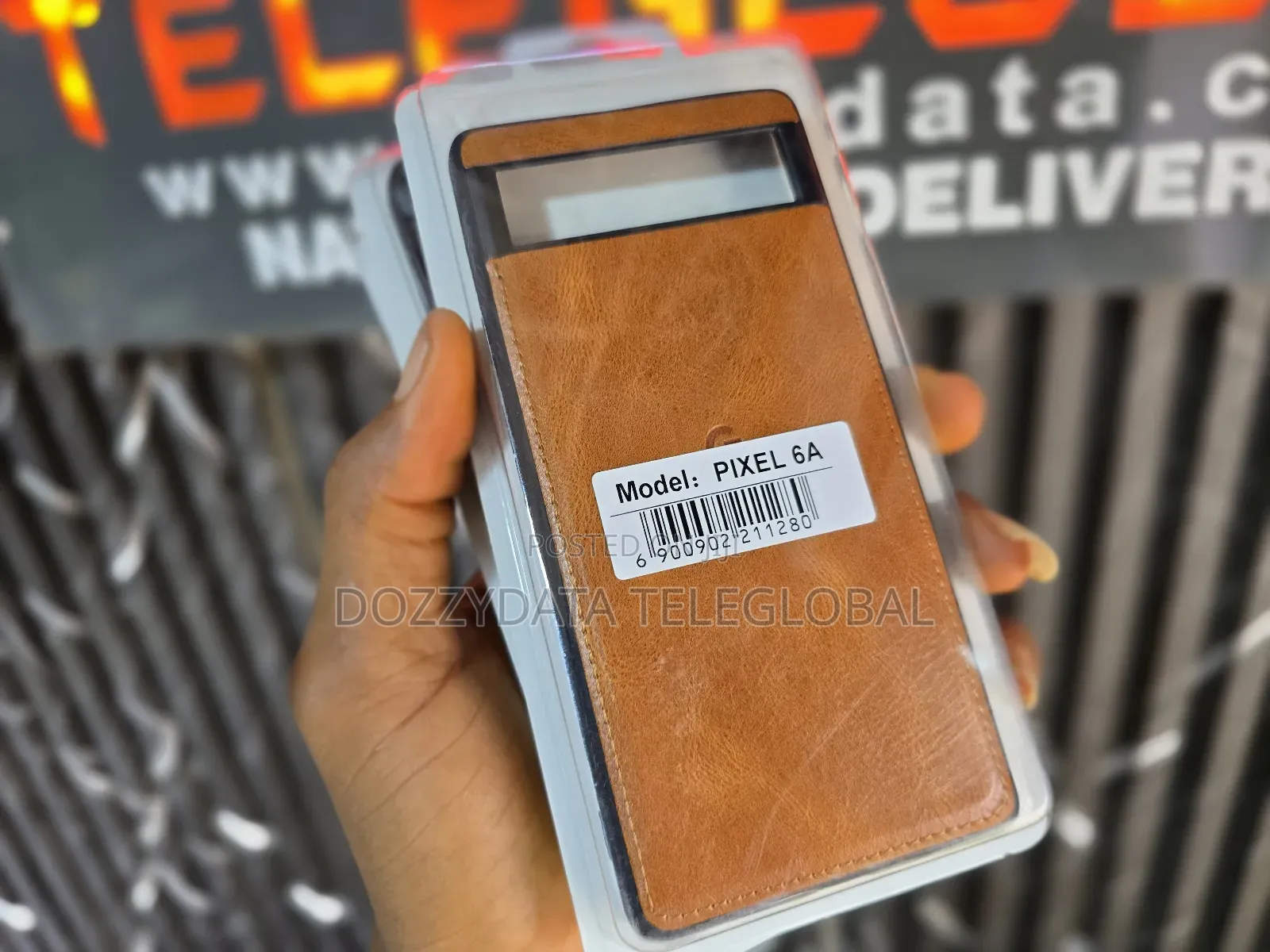 Google Pixel 6a Brown Leather Case